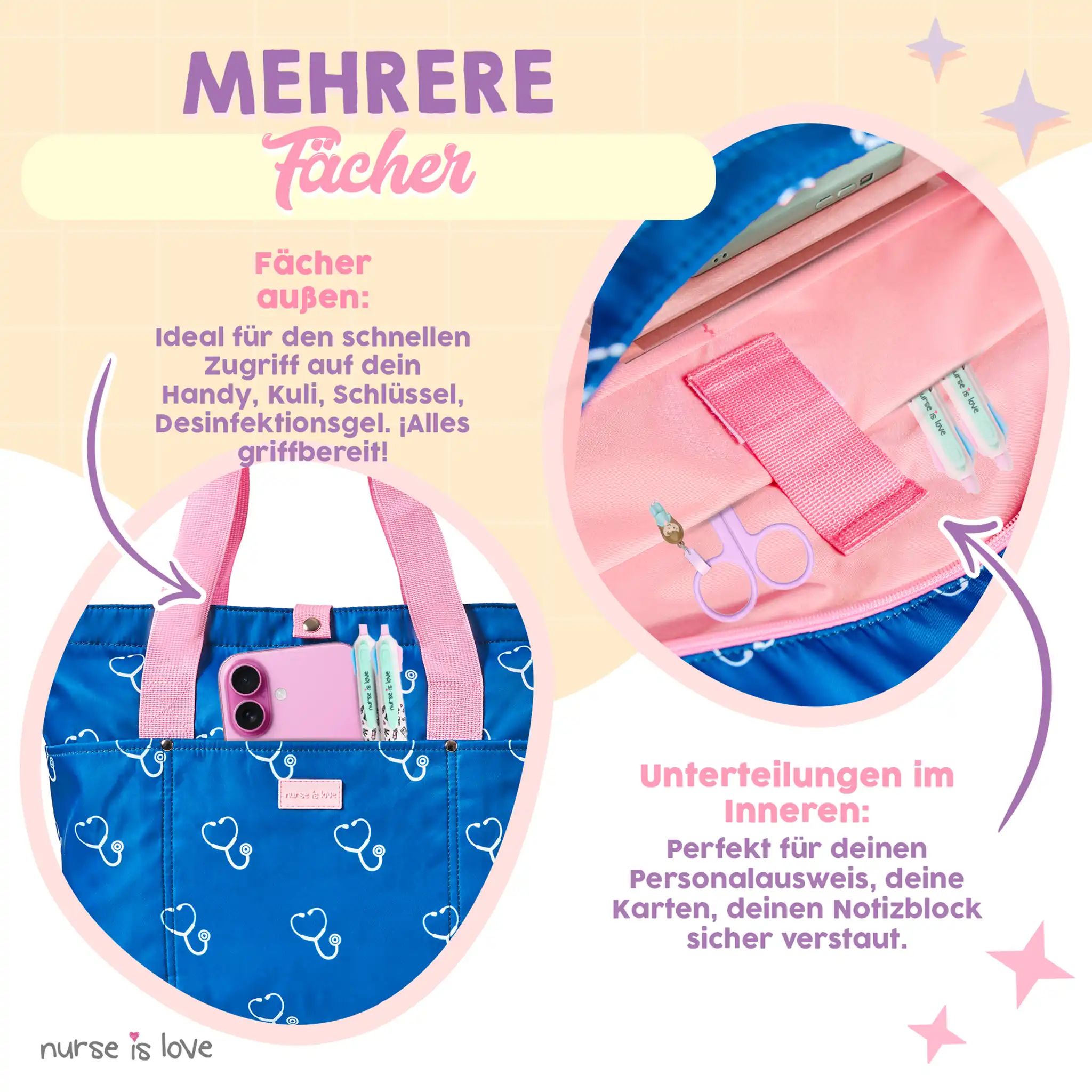 Damen Tasche Blau
