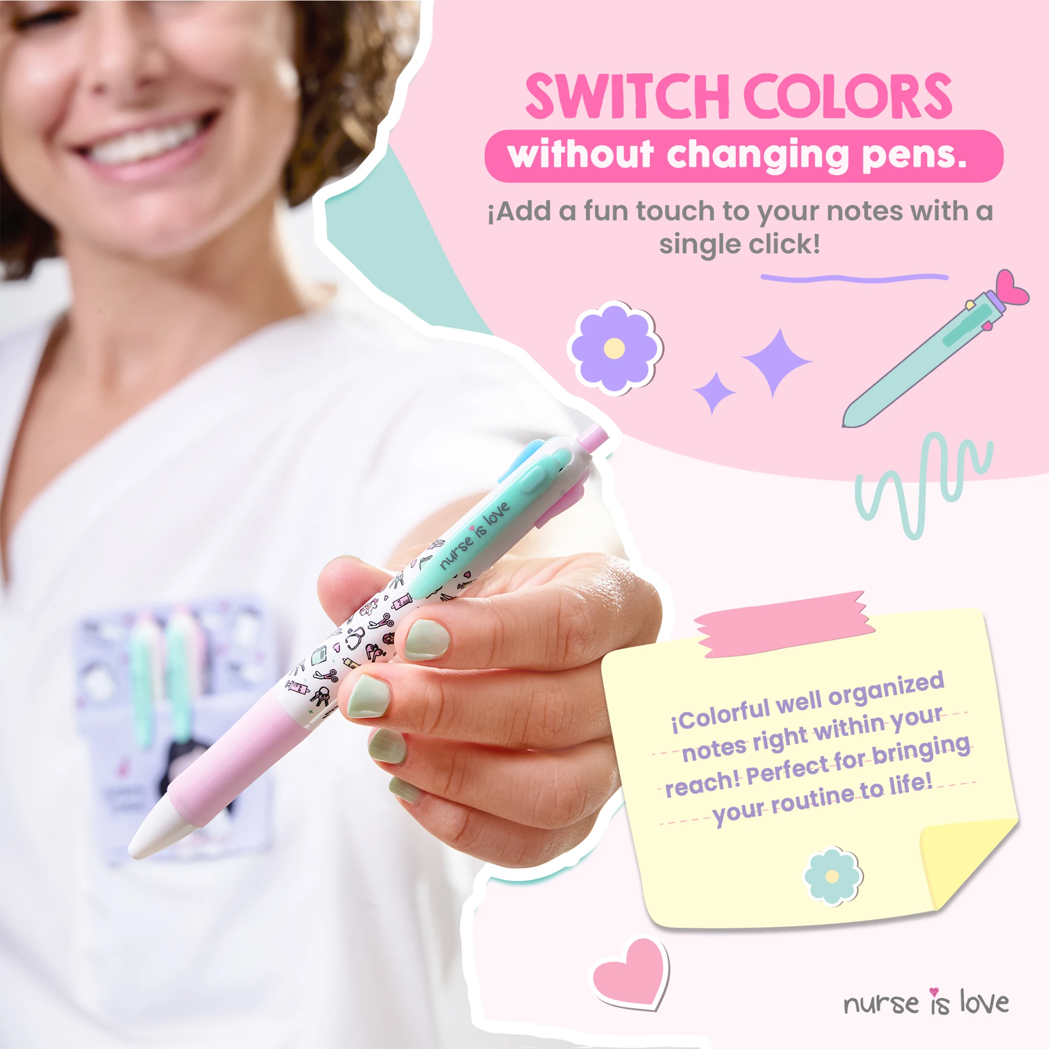 3-Pack Multicolor Pens