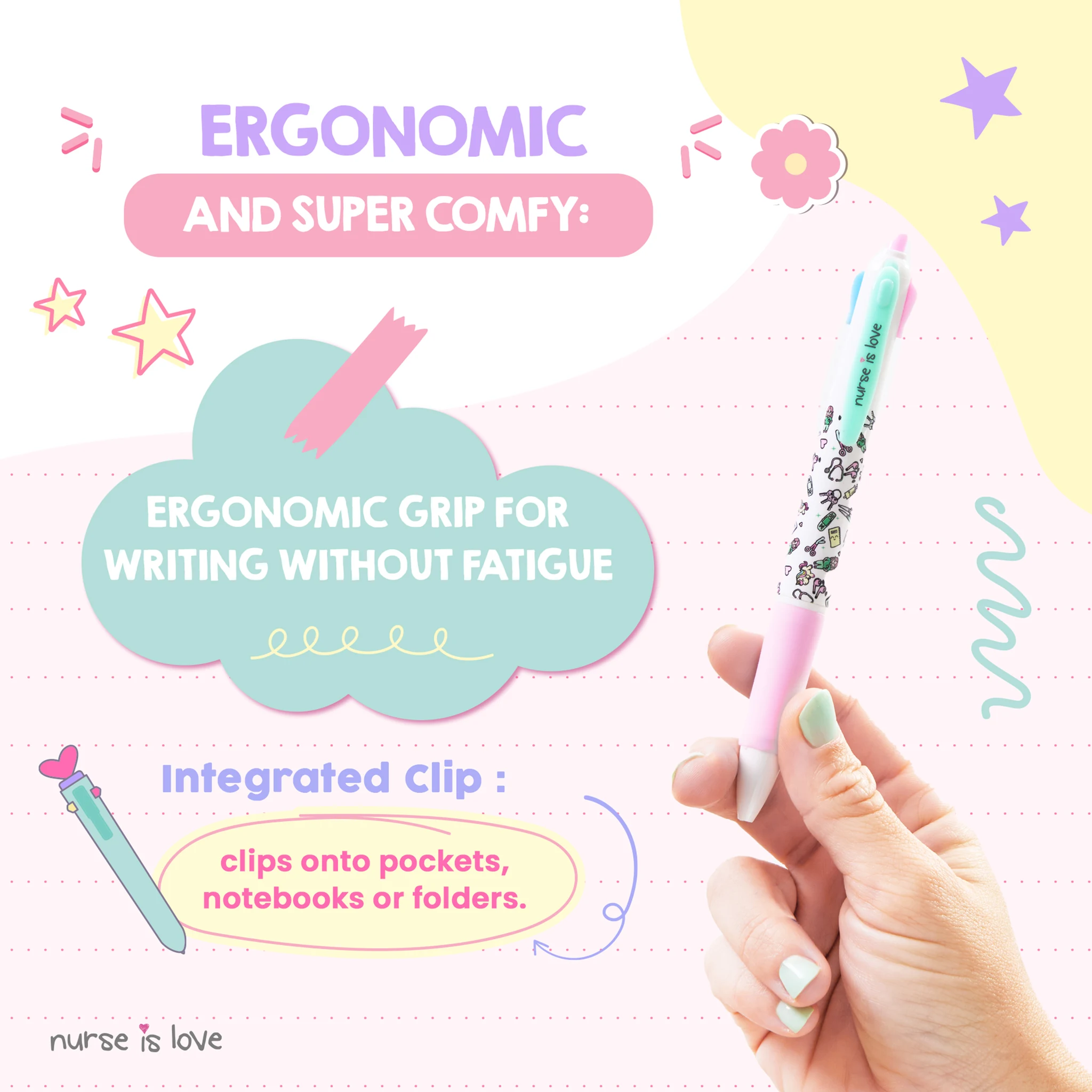 3-Pack Multicolor Pens