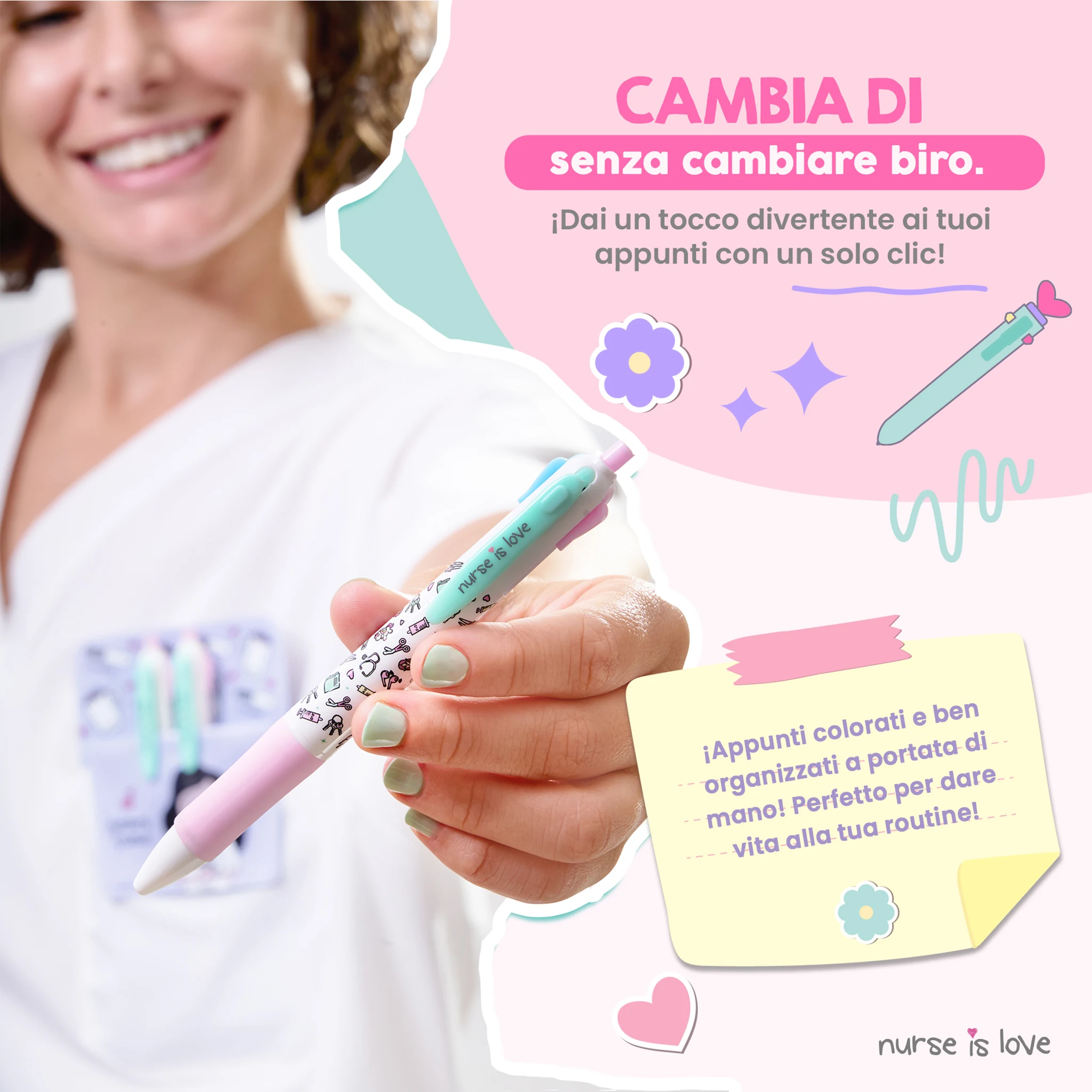 Pack da 3 Penne Multicolore