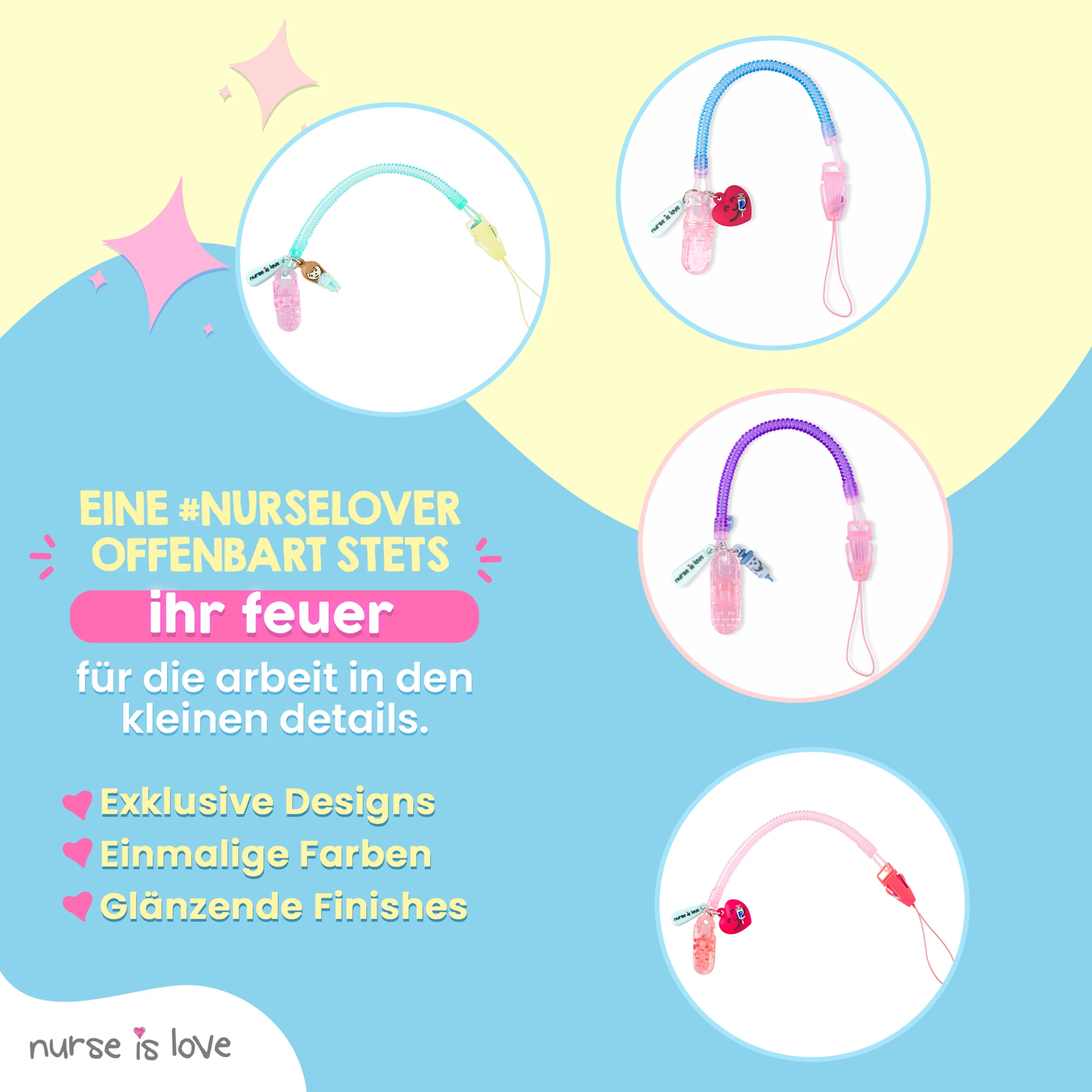 Aqua Silikon Scherenhalter für Pflegekräfte