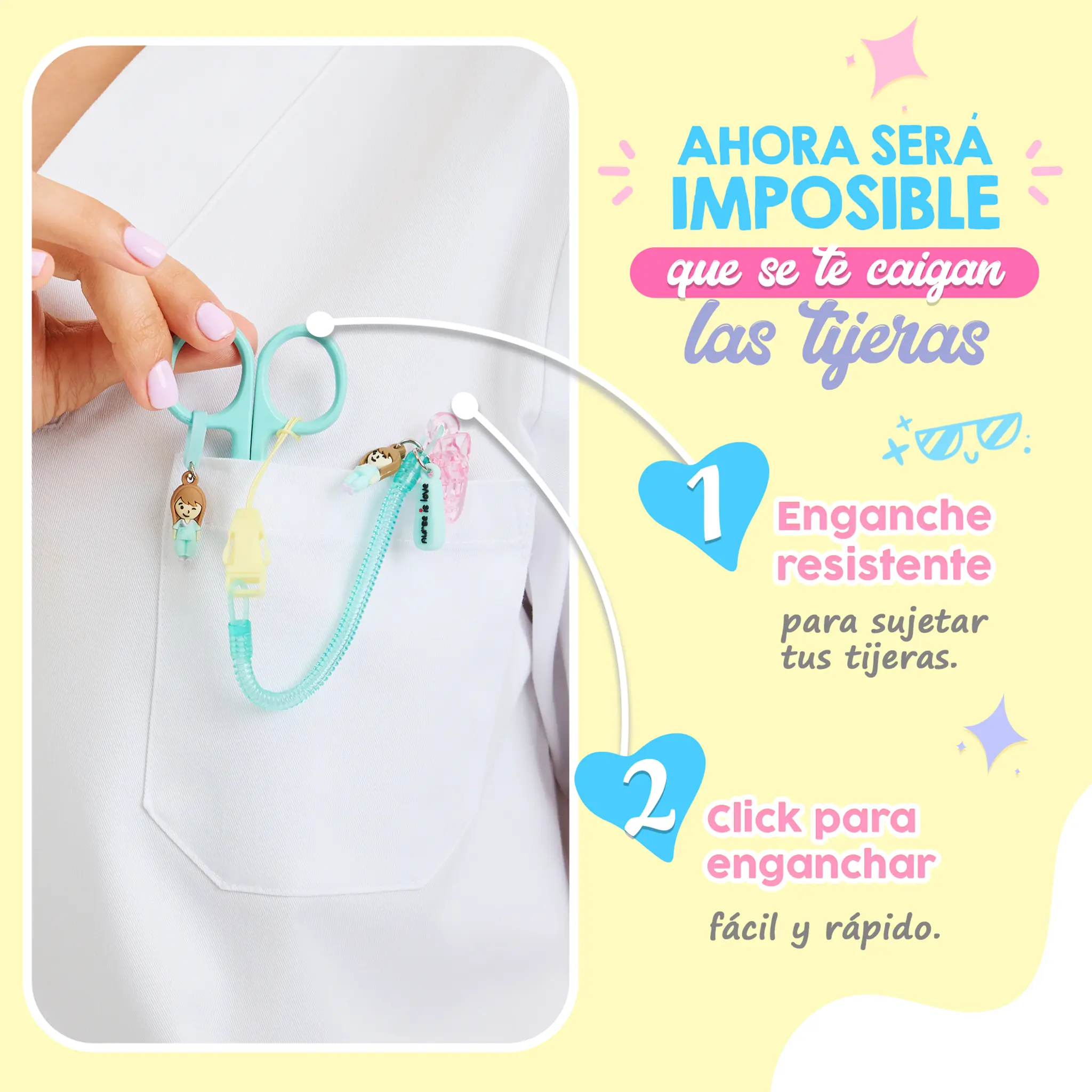 Aqua Silicone Nursing Scissor Holder