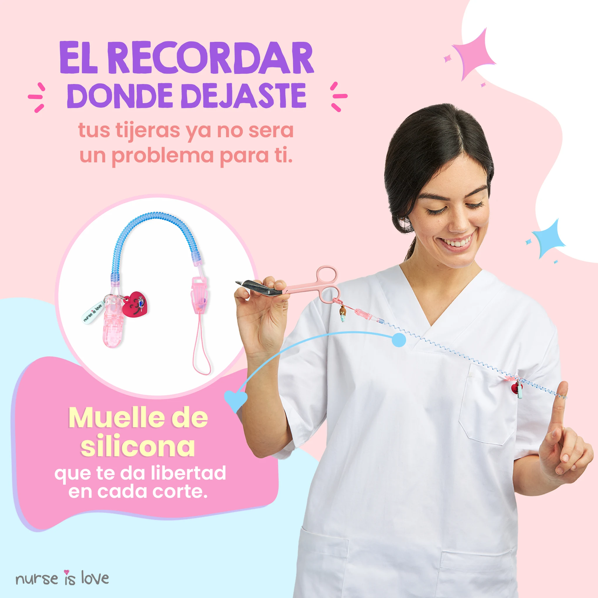 Portatijeras de Enfermería Silicona Azul