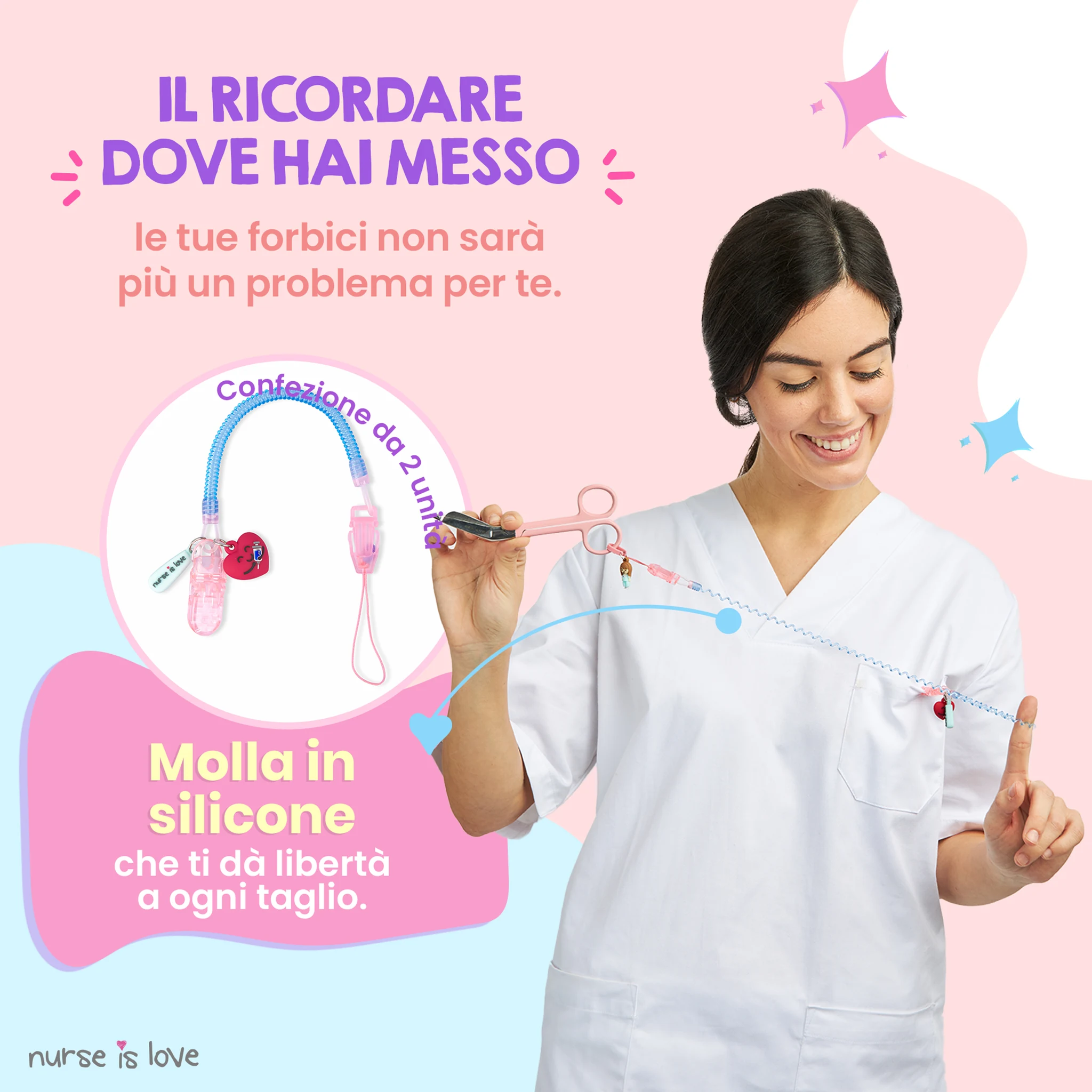 Porta Forbici Infermieristiche in Silicone Blu