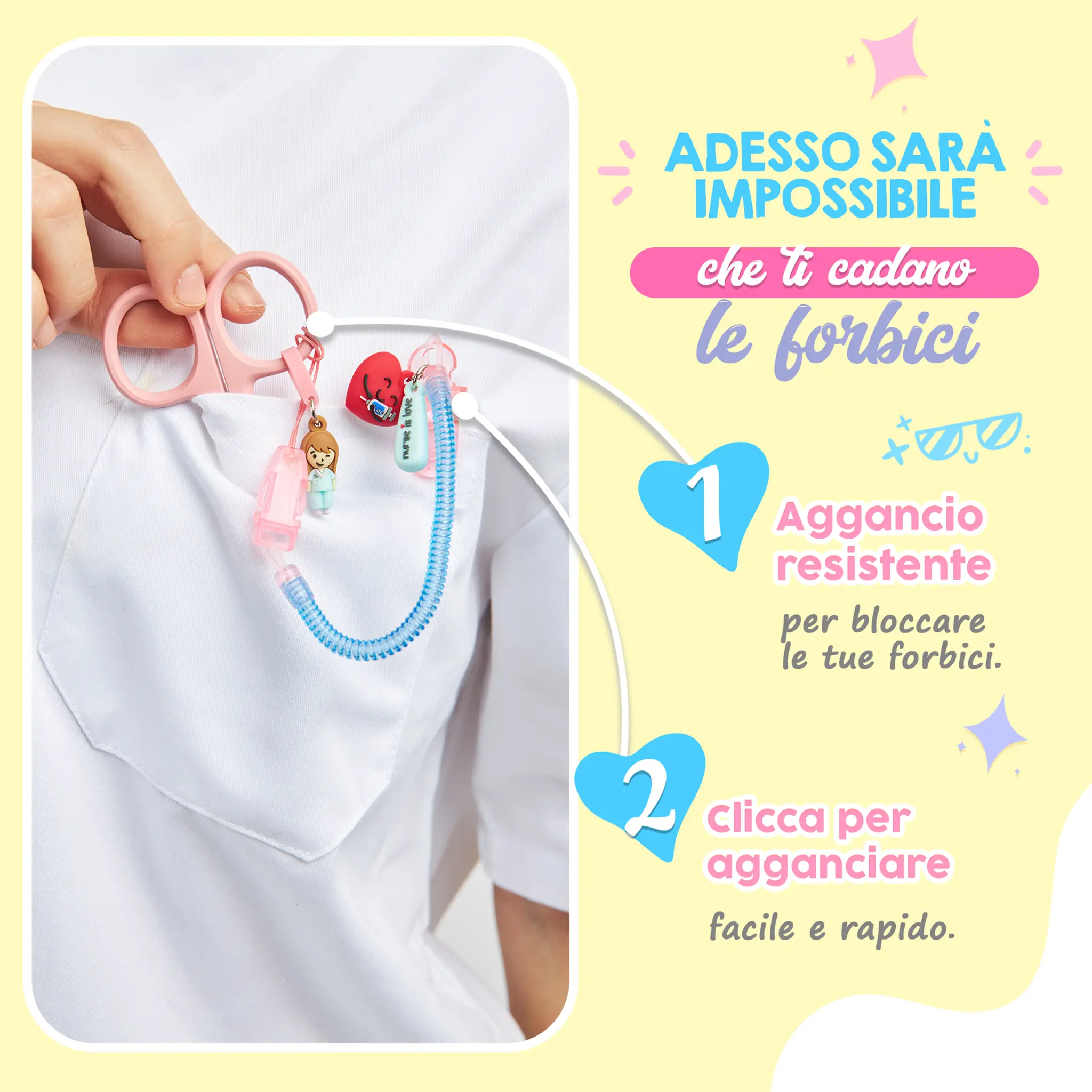 Porta Forbici Infermieristiche in Silicone Blu