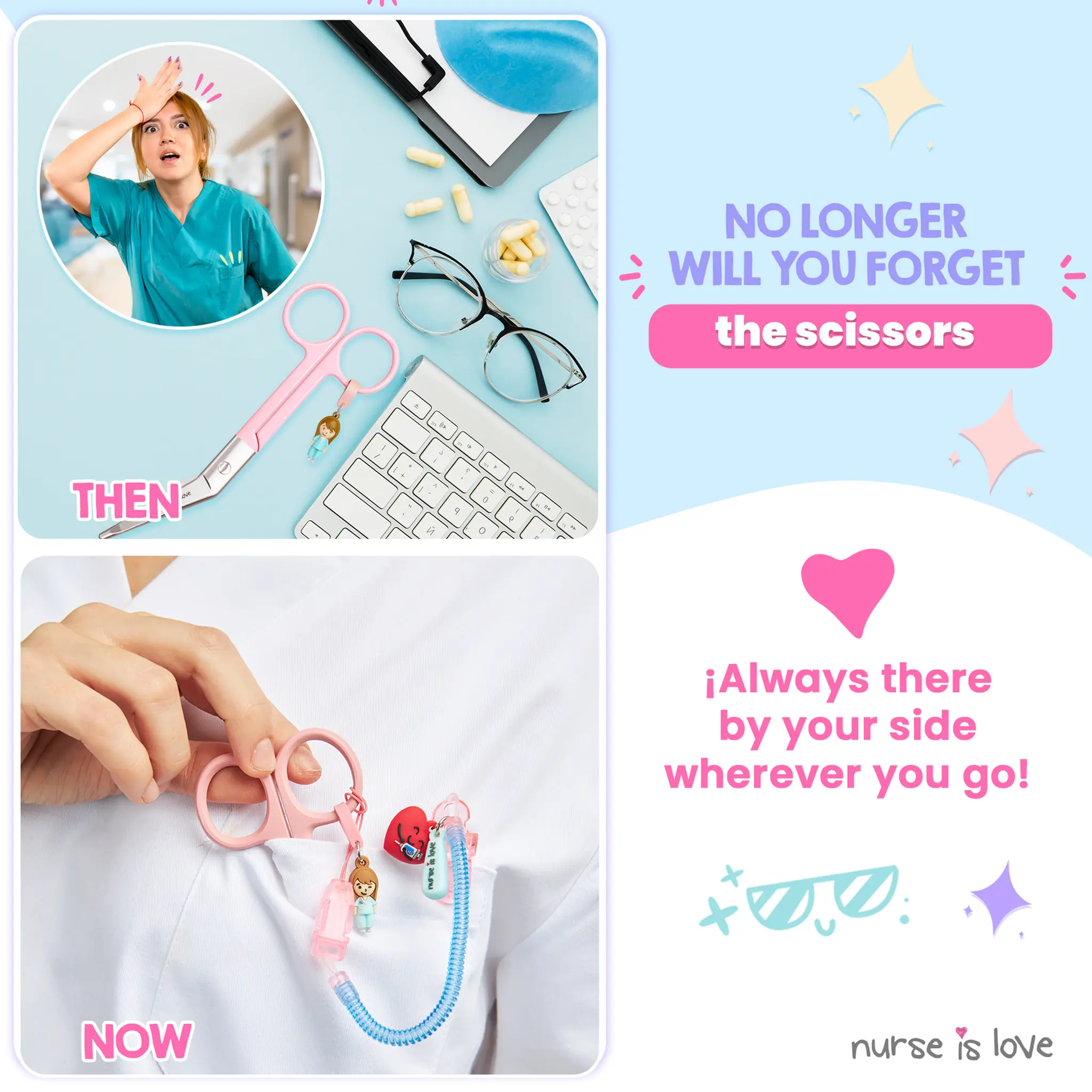 Pack 2 Silicone Nursing Scissor Holder 
