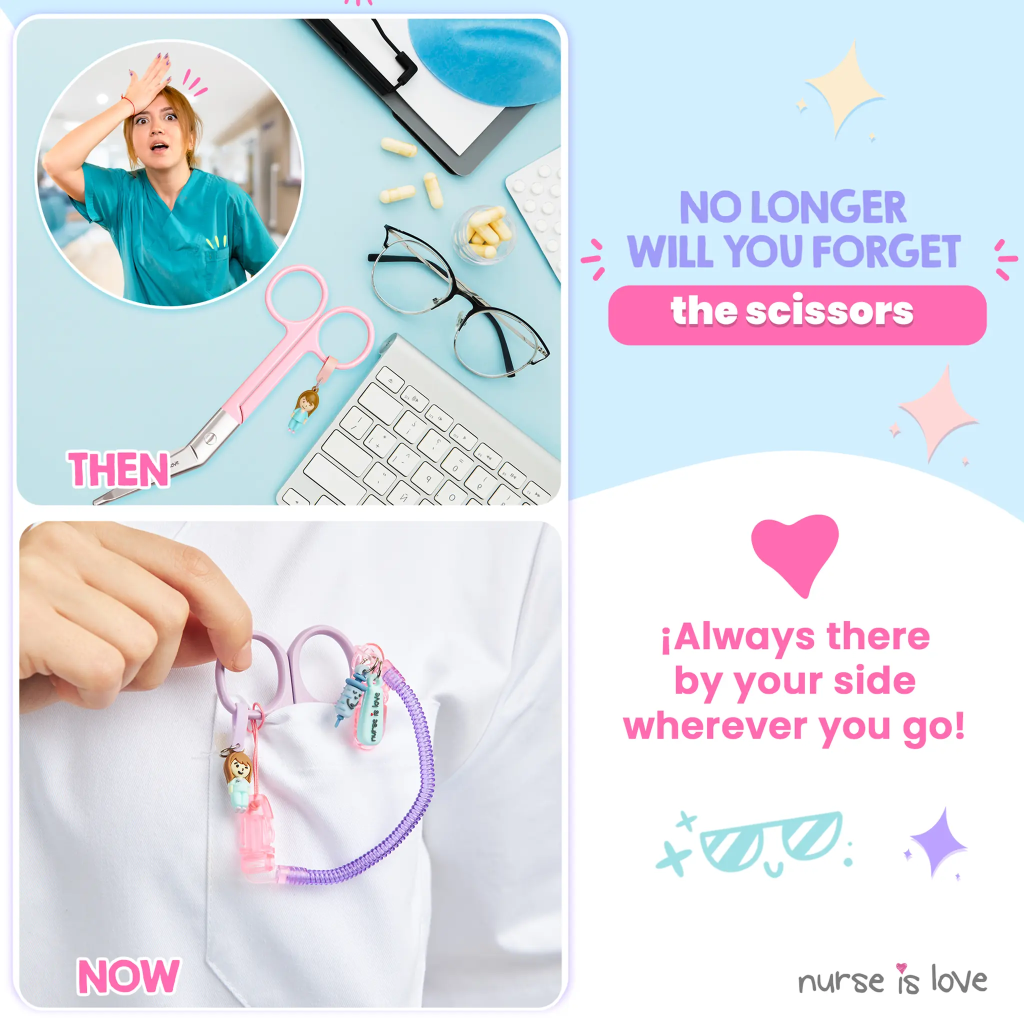 Purple Silicone Nursing Scissor Holder