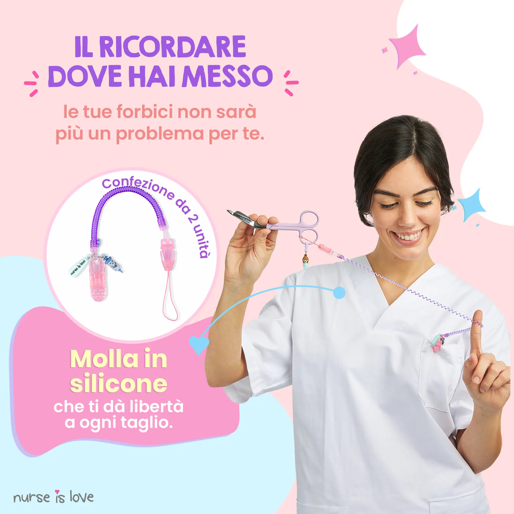 Porta Forbici Infermieristiche in Silicone Viola