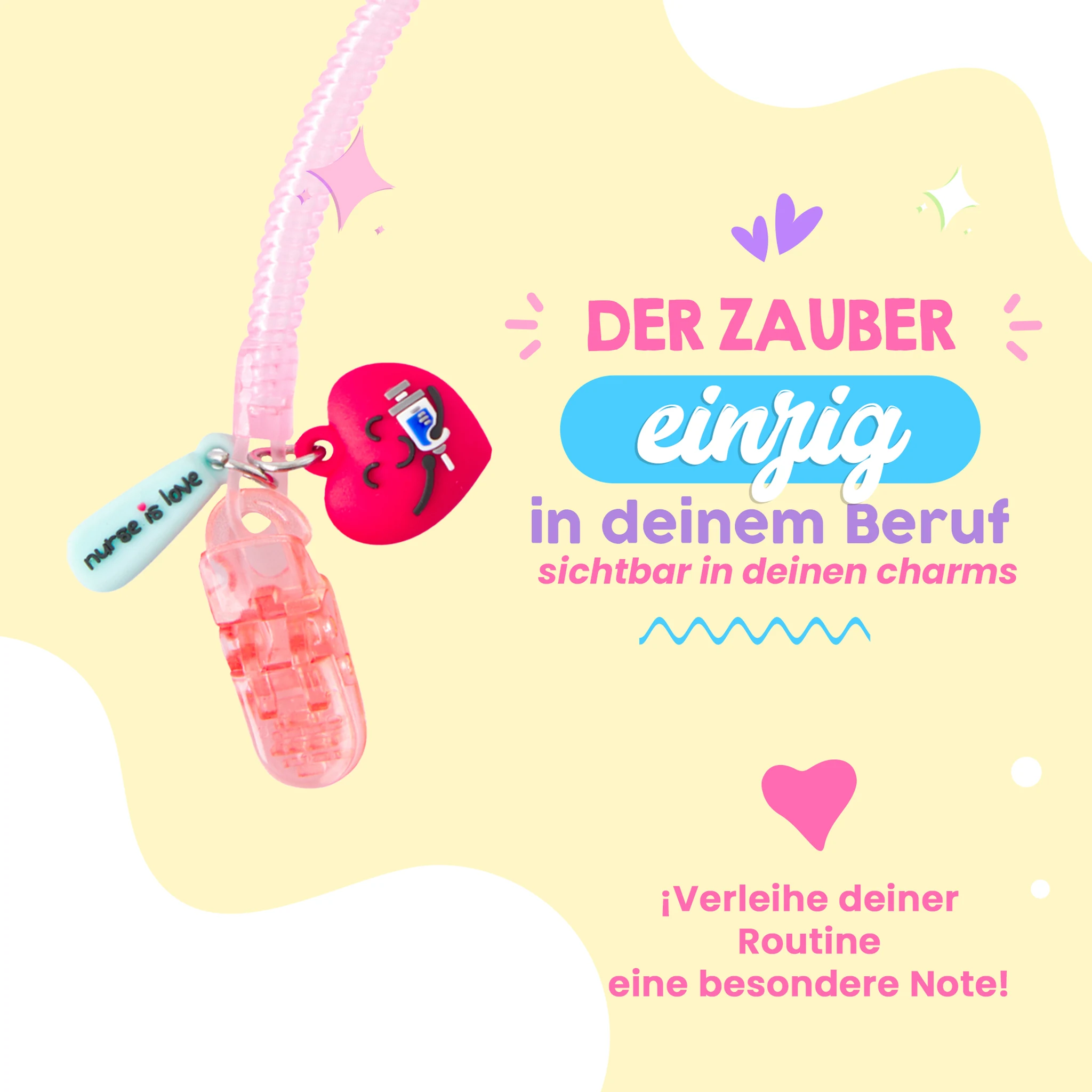 Rosa Silikon Scherenhalter für Pflegekräfte