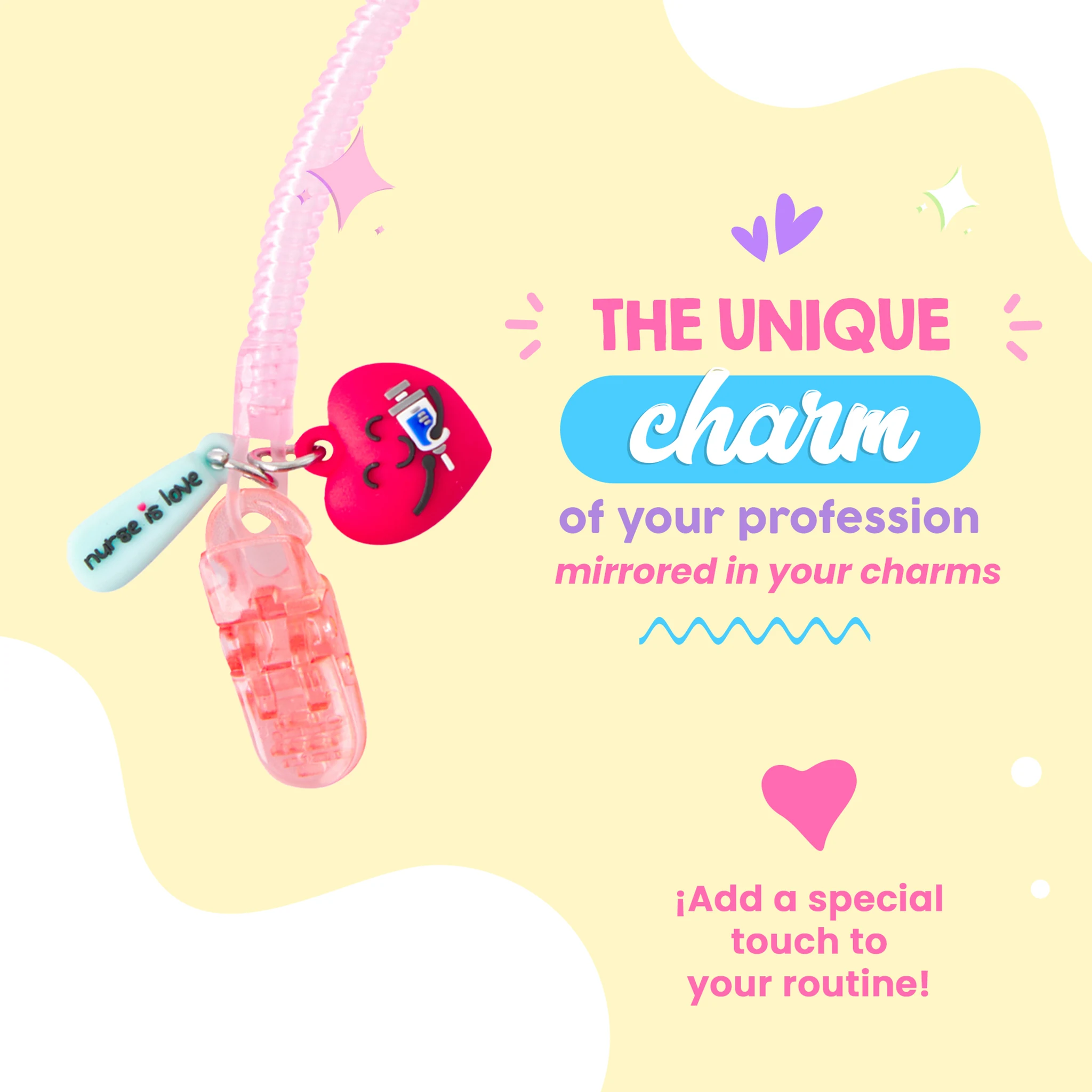 Pink silicone nursing scissors holder
