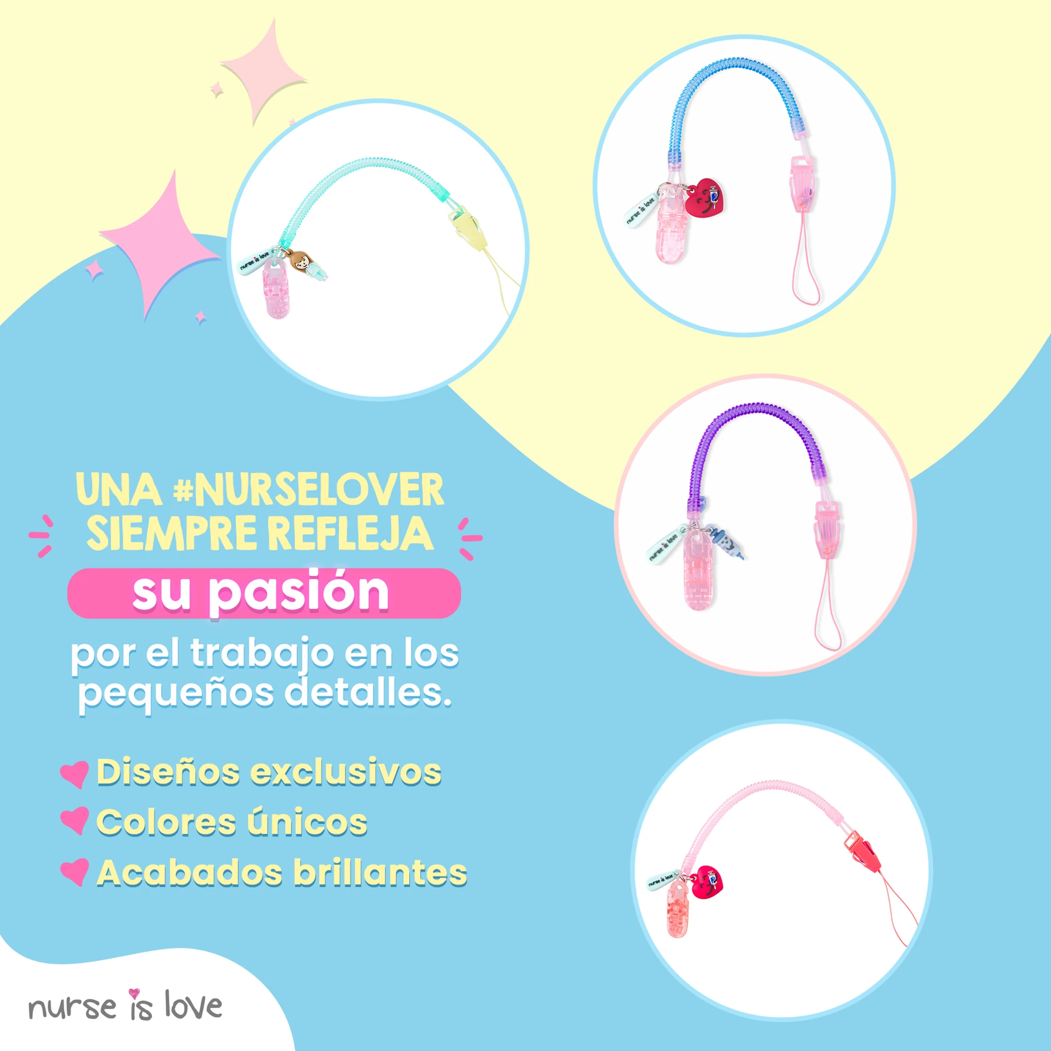 Porta Tijeras Enfermería silicona rosa