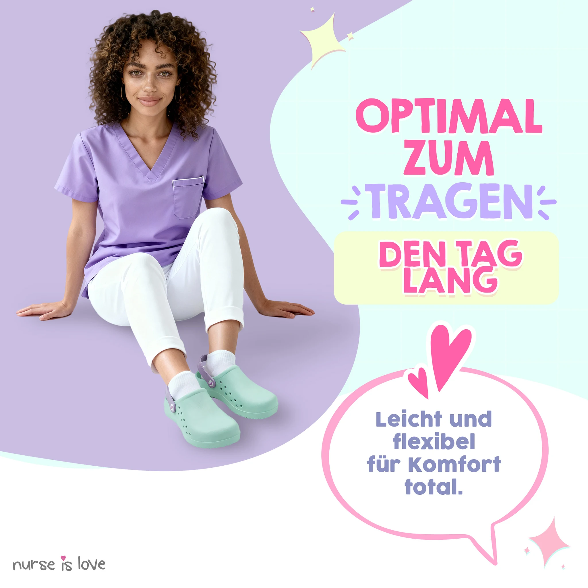 Pflegeclogs für Krankenschwestern Aqua