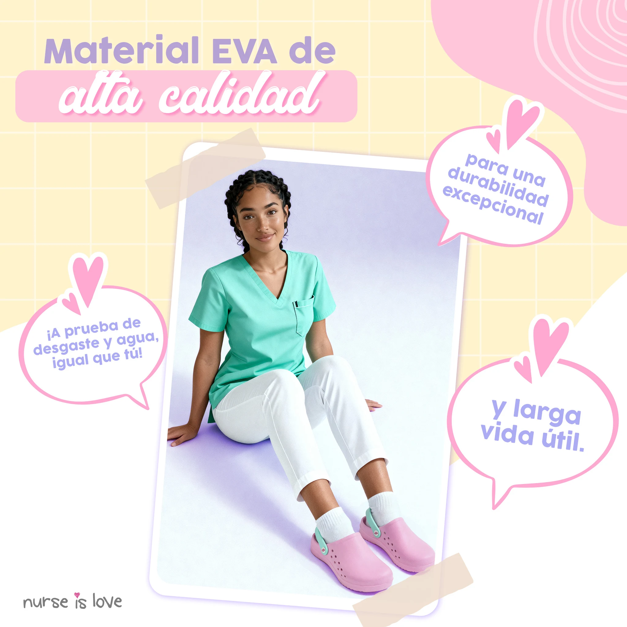 Zuecos para Enfermeras Rosa