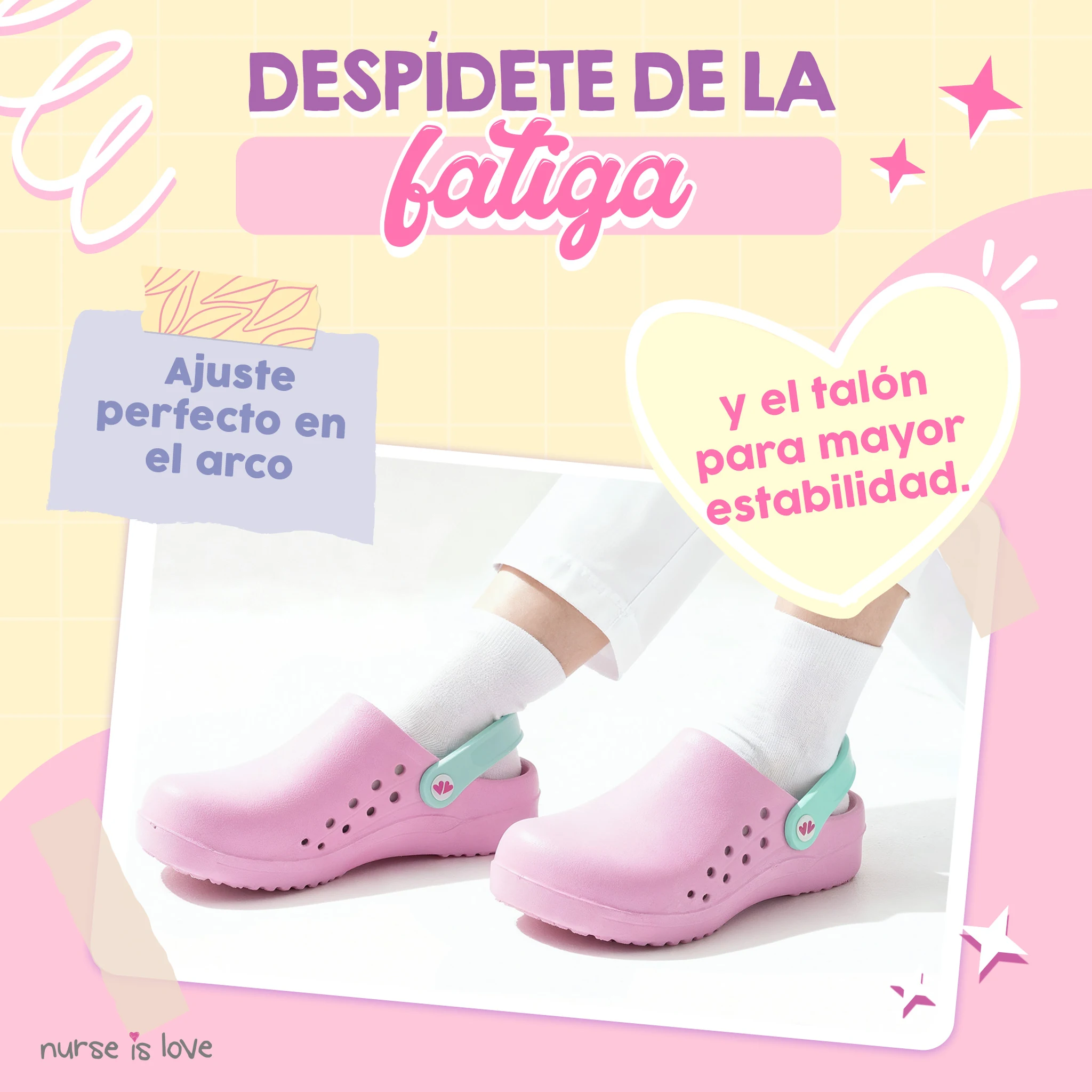 Zuecos para Enfermeras Rosa