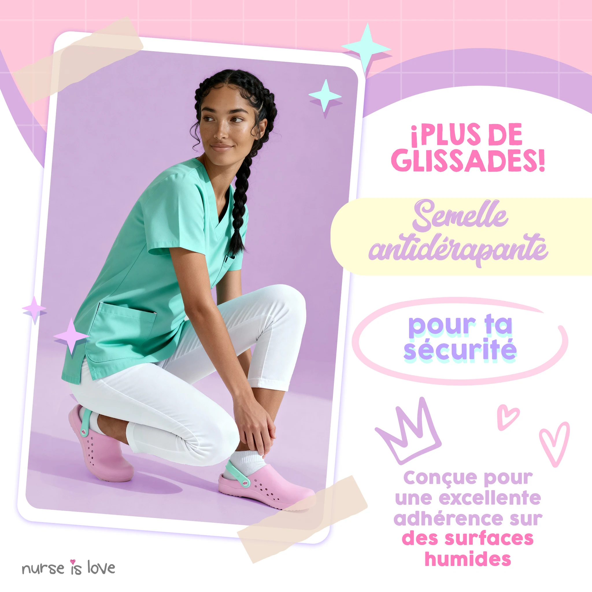 Sabots pour Infirmières Roses