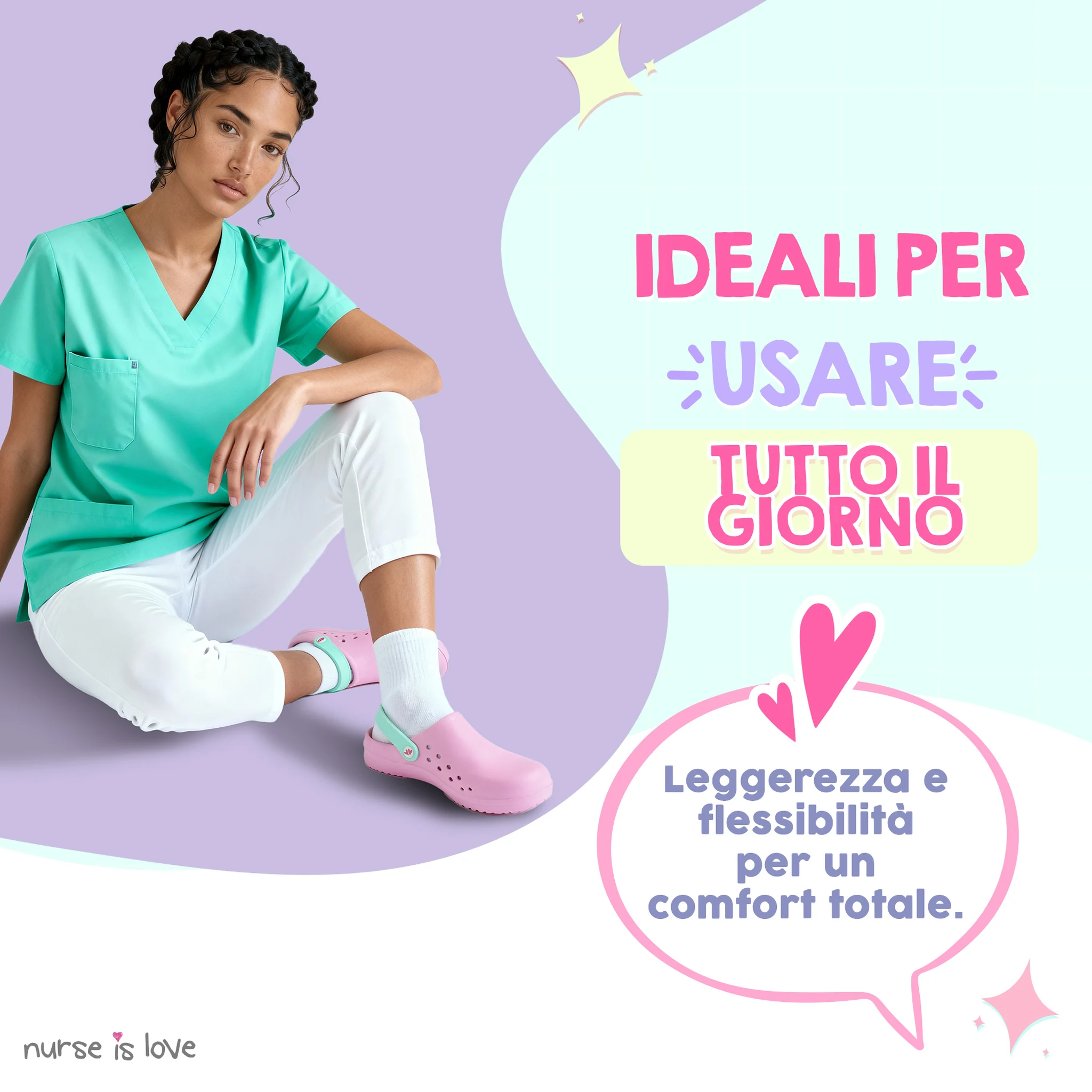 Zoccoli per Infermiere Rosa