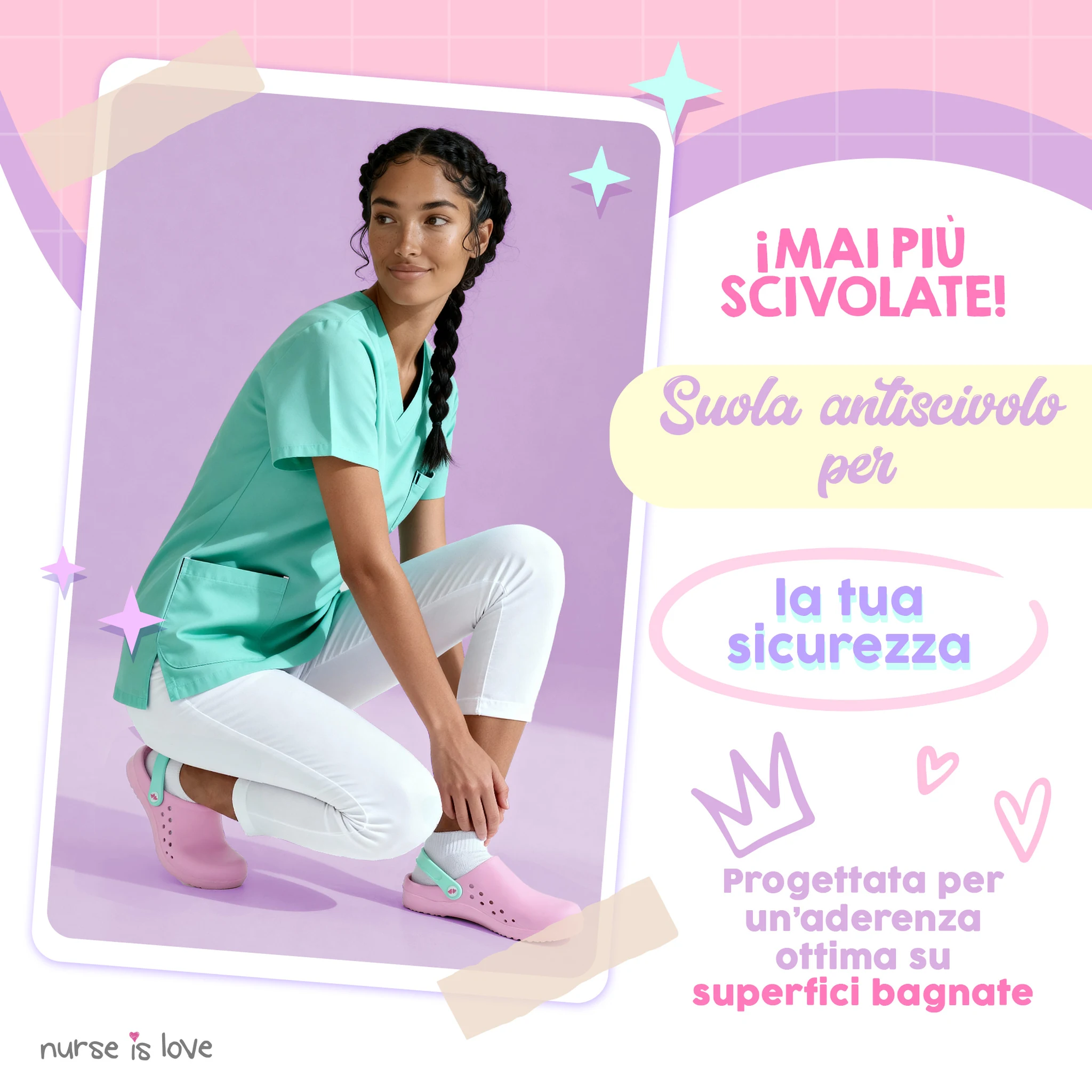 Zoccoli per Infermiere Rosa