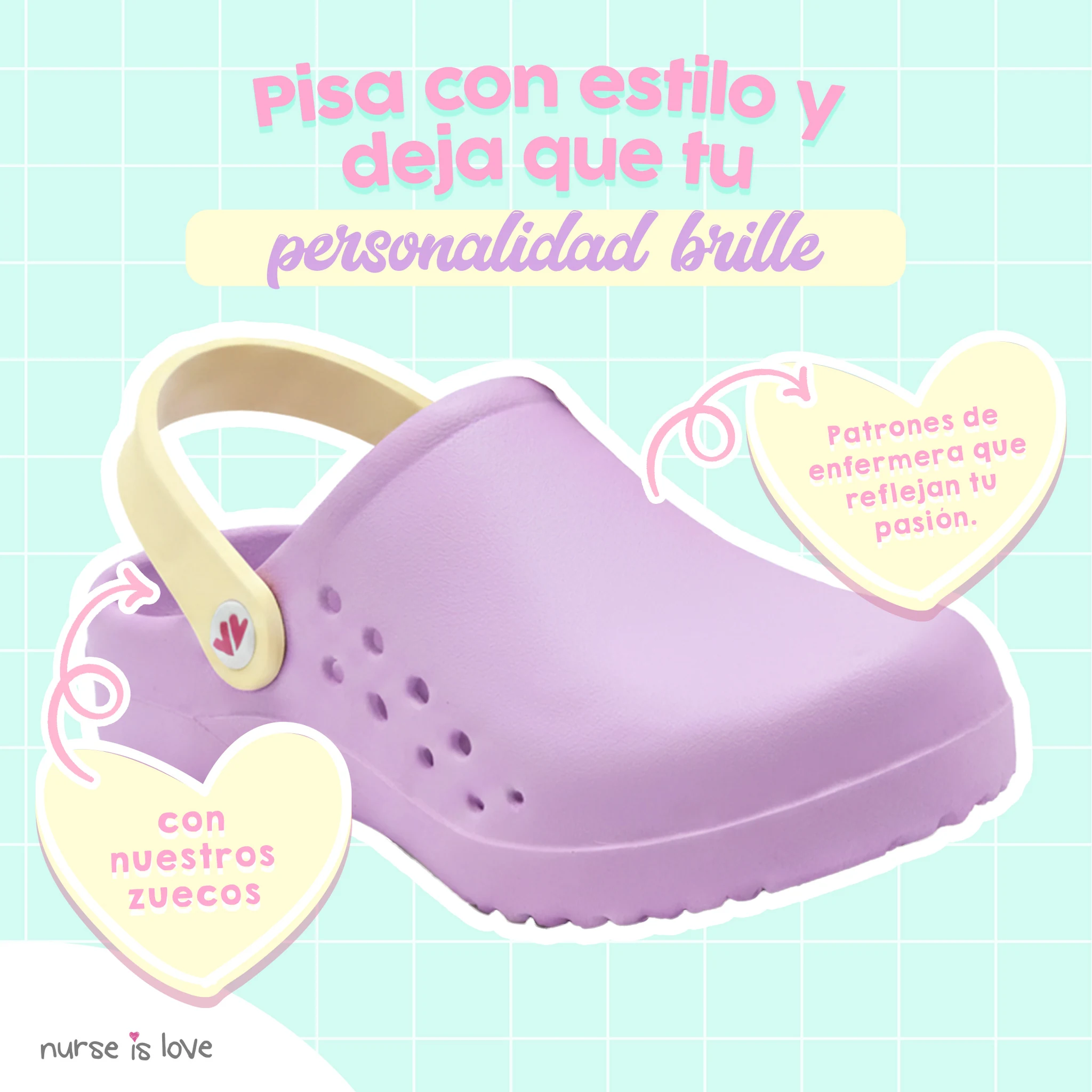 Zuecos para Enfermeras Morado