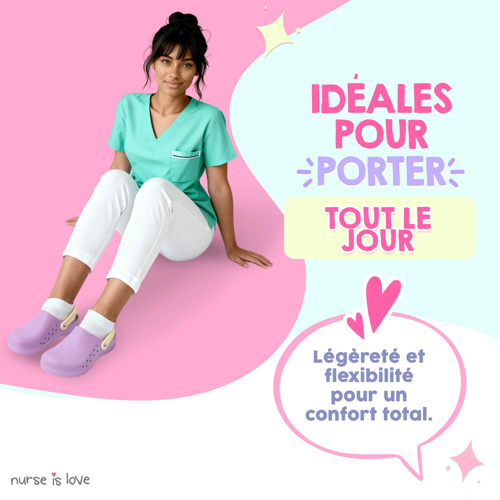 Sabots pour Infirmières Violet 