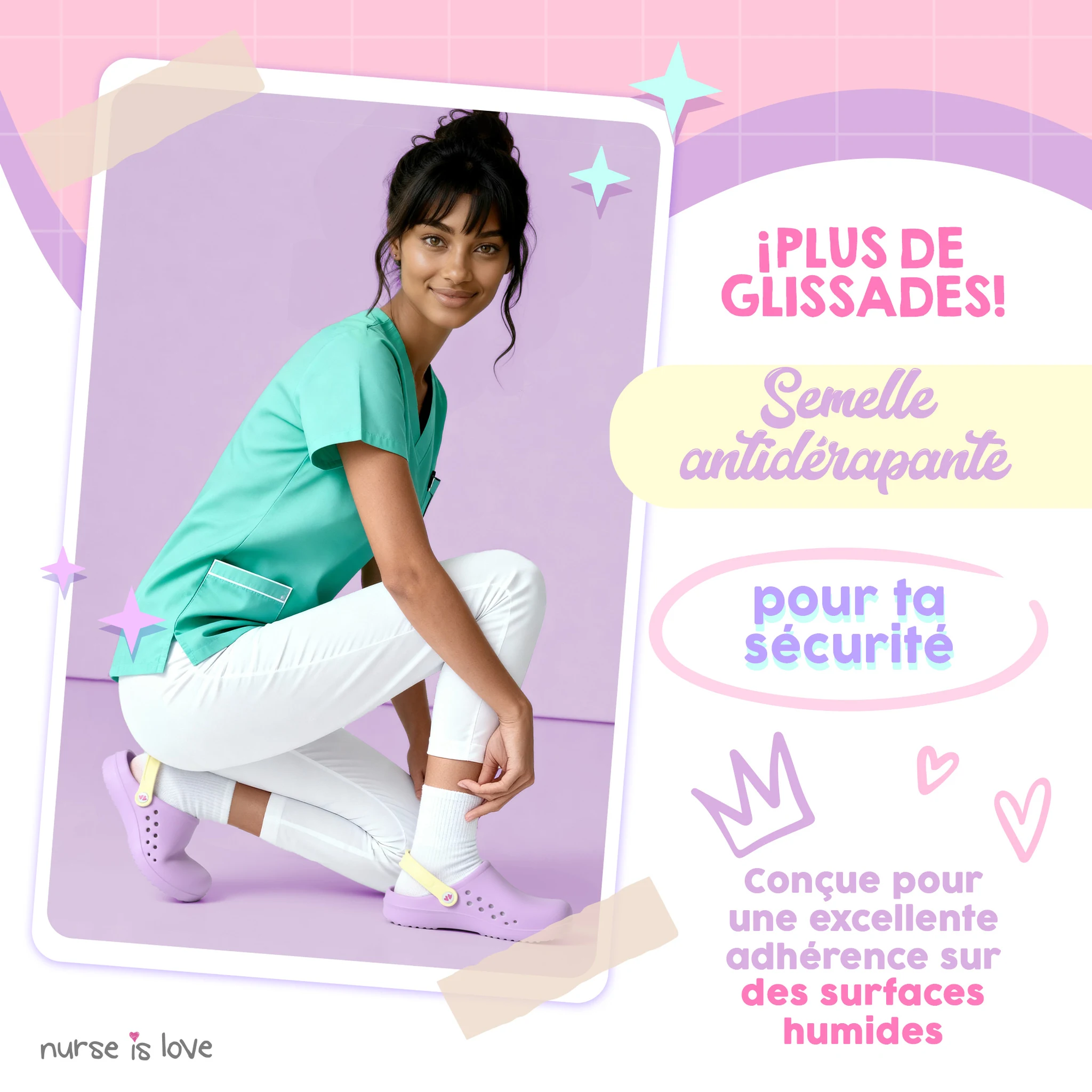 Sabots pour Infirmières Violet 