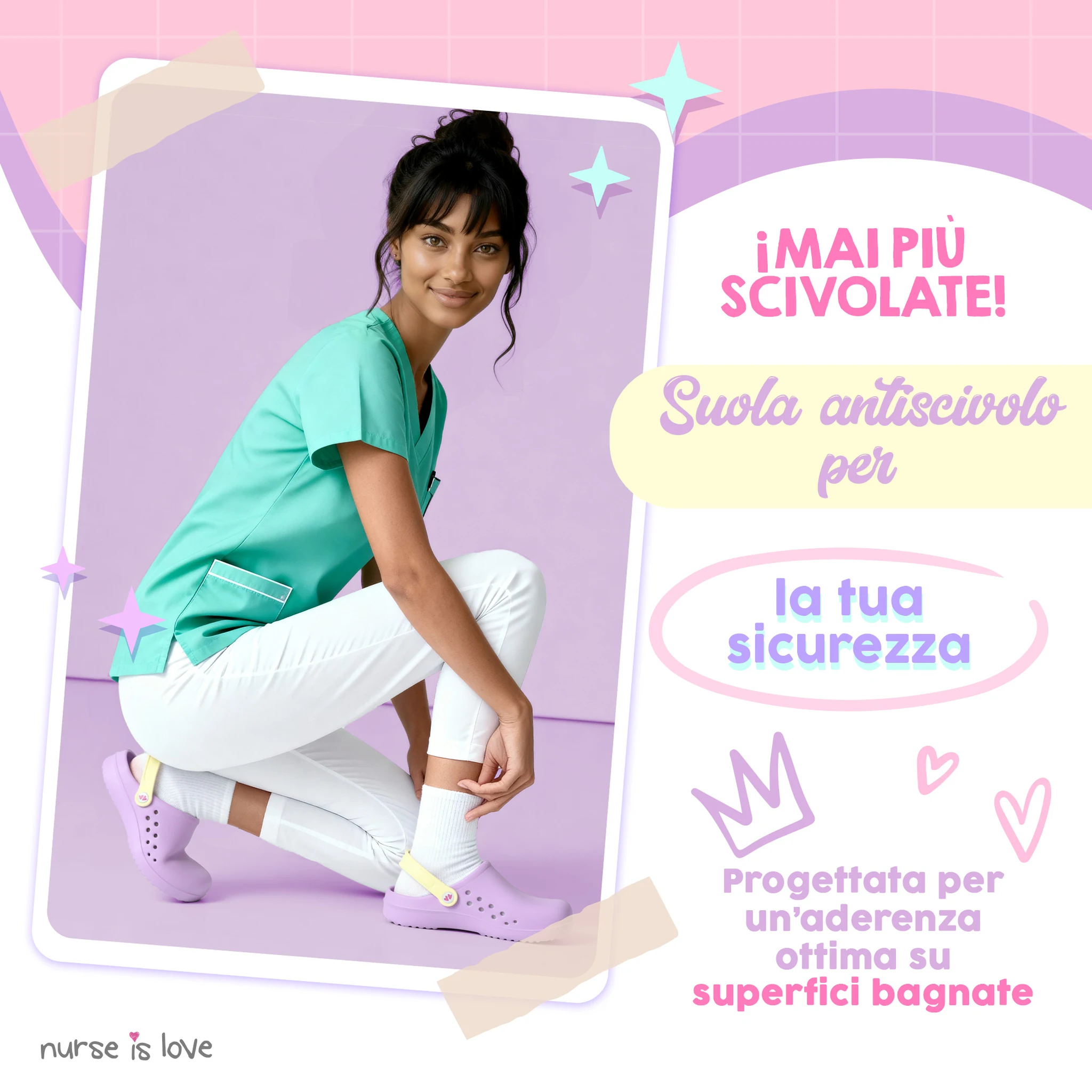 Zoccoli per Infermiere Viola