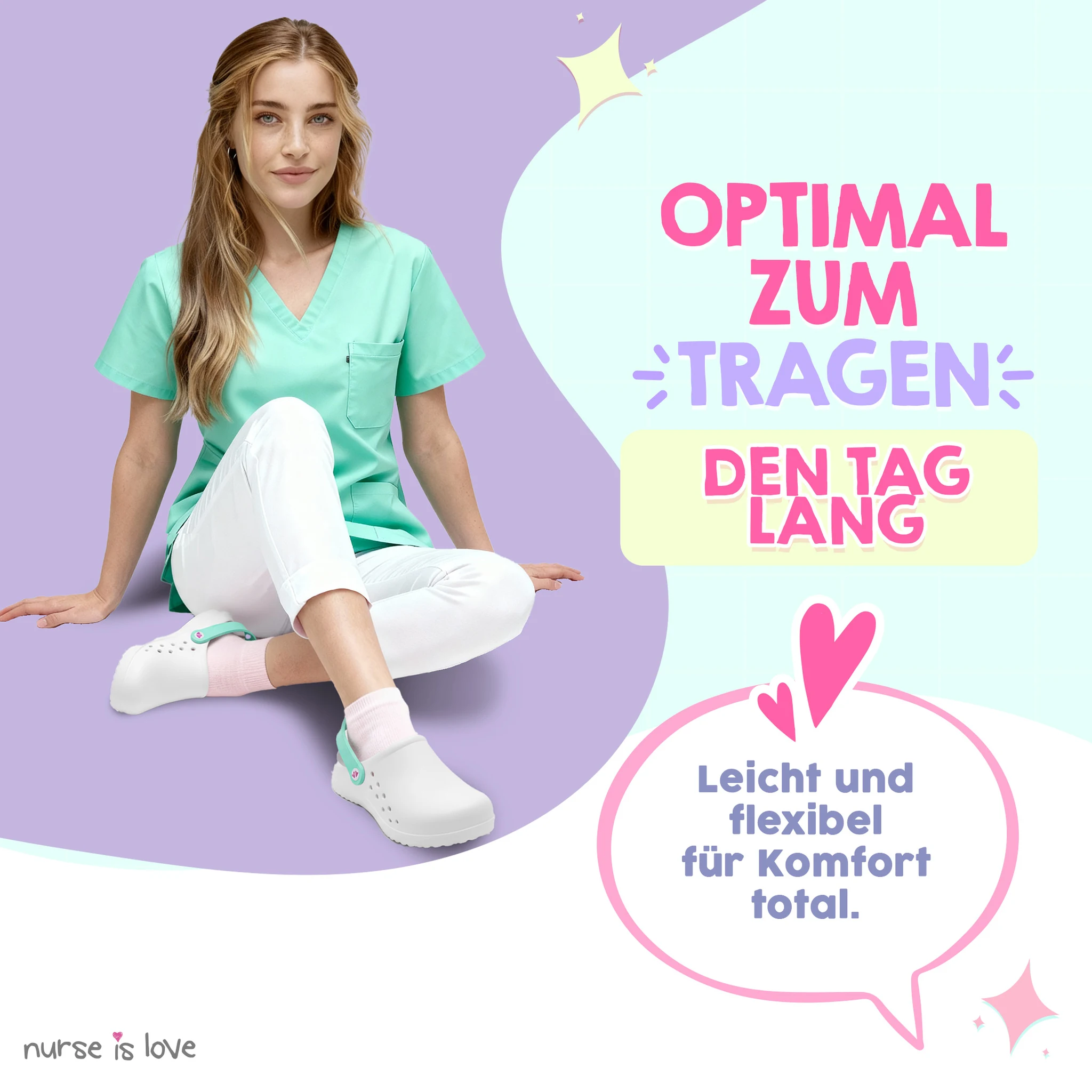Pflegeclogs Weiß für Krankenschwestern