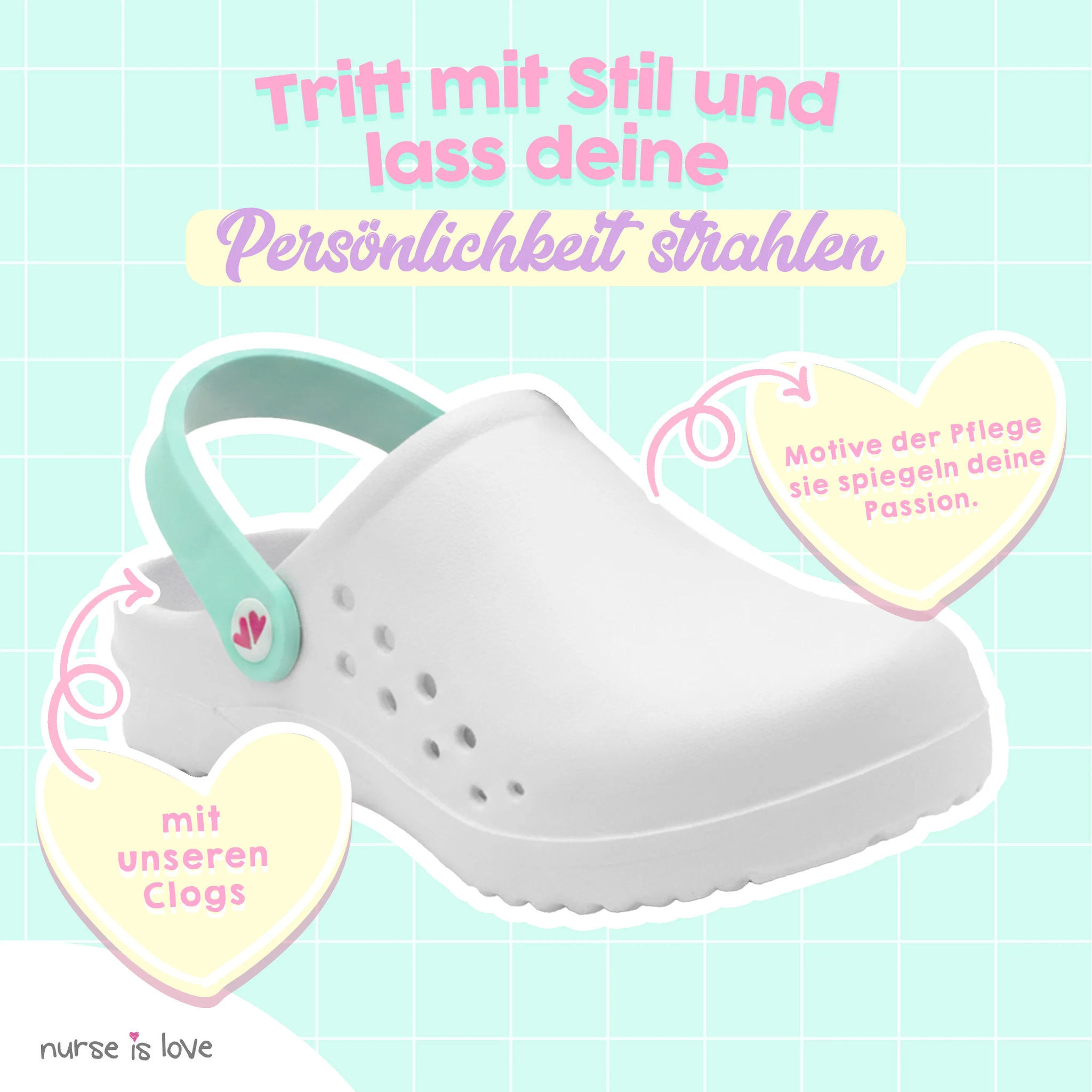 Pflegeclogs Weiß für Krankenschwestern