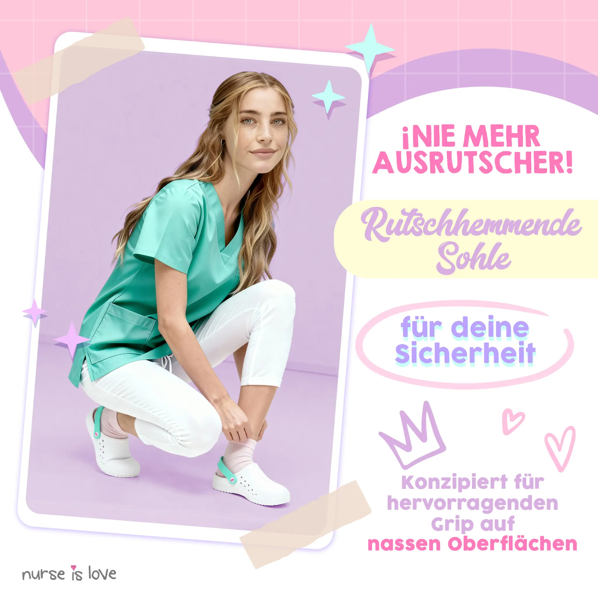 Pflegeclogs Weiß für Krankenschwestern
