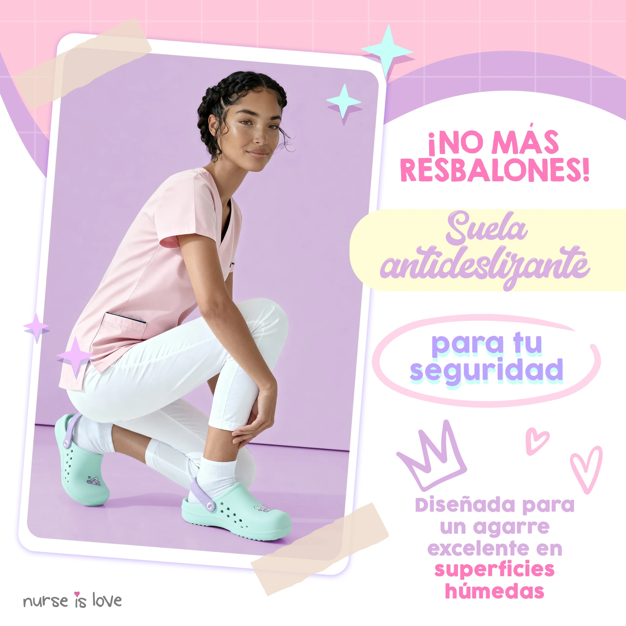 Zuecos para Enfermeras Aqua Tirita