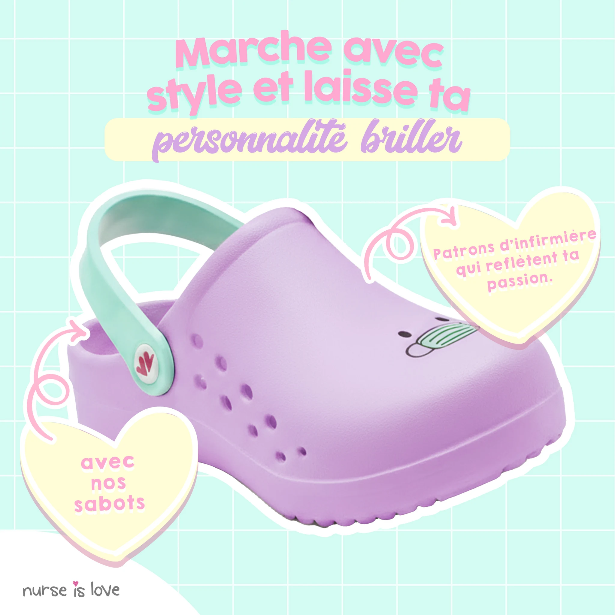 Sabots pour Infirmières Violet Mascarilla