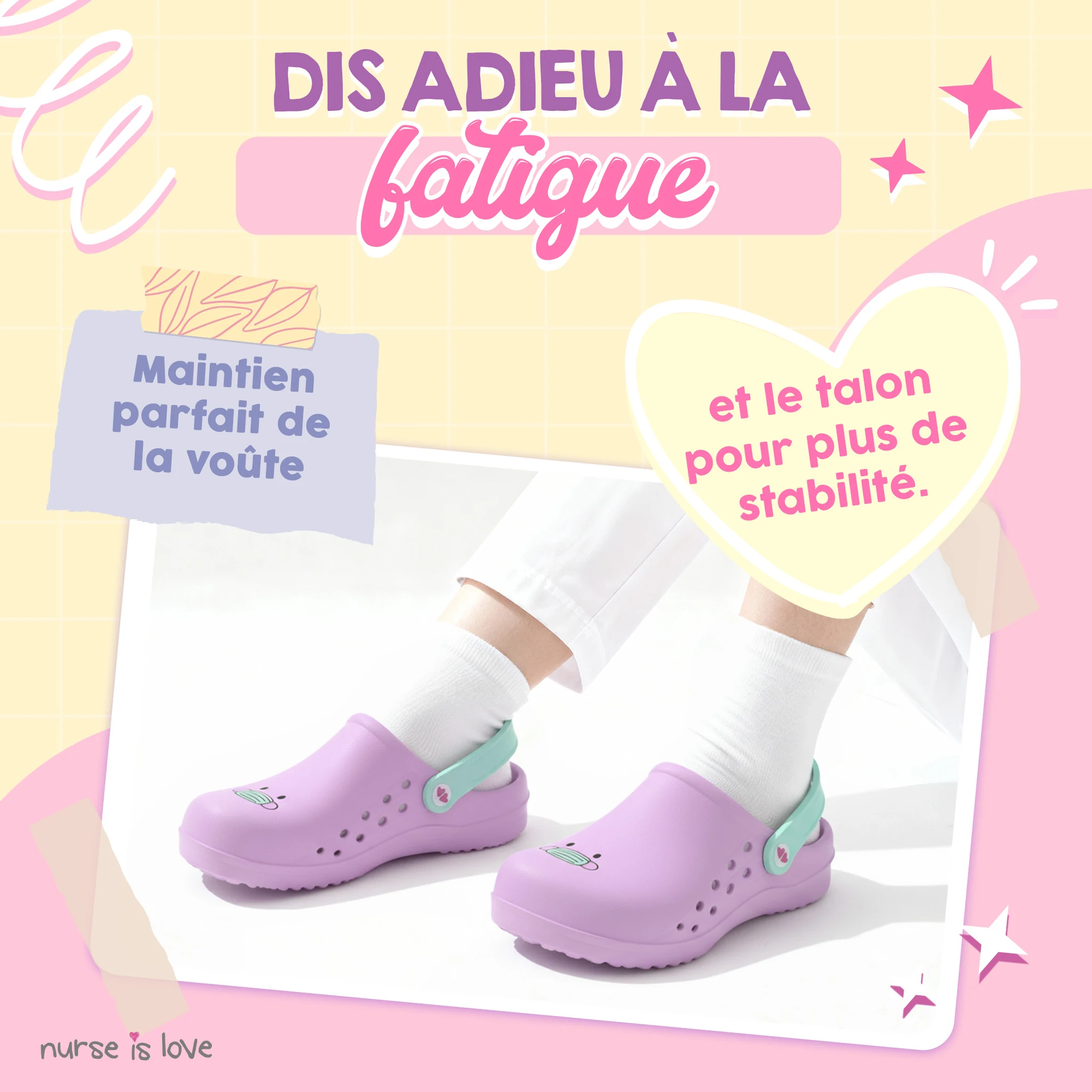 Sabots pour Infirmières Violet Mascarilla