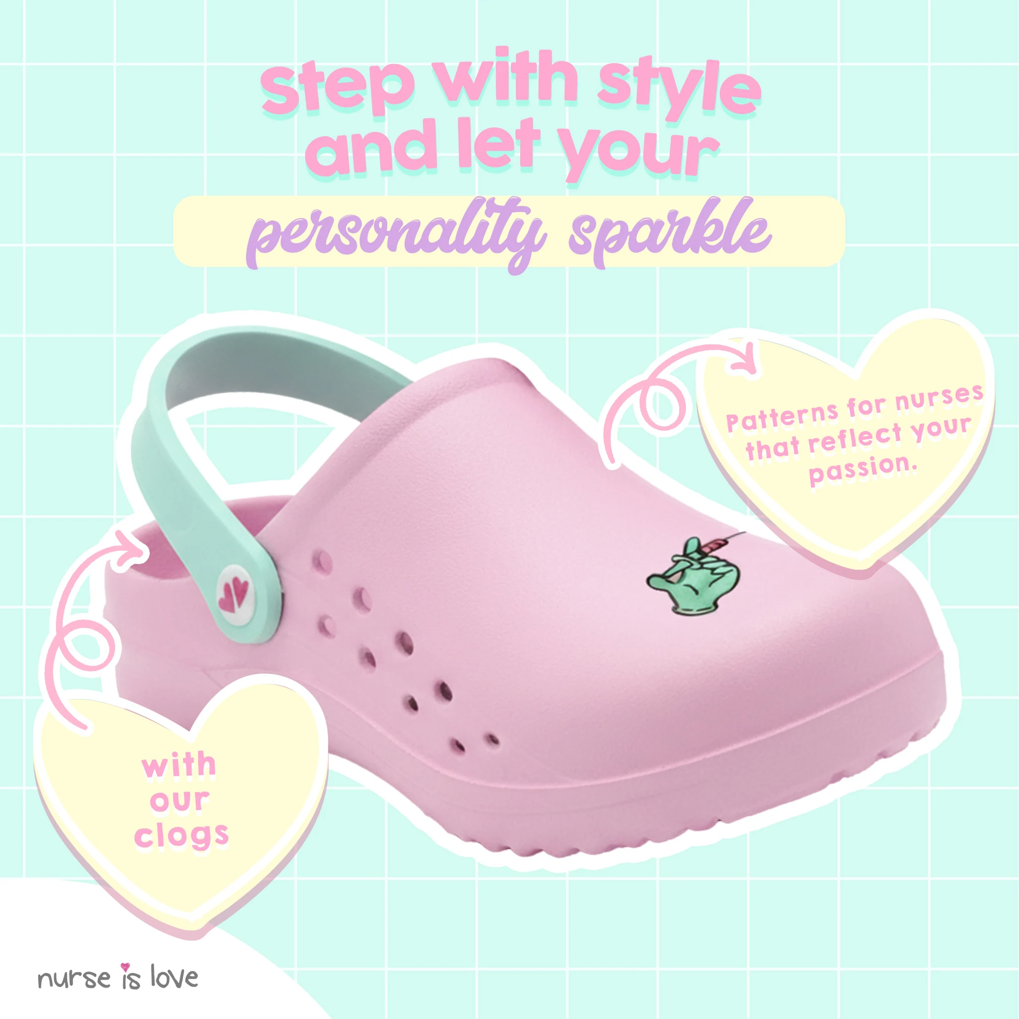 Pink Syringe Nurse Clogs