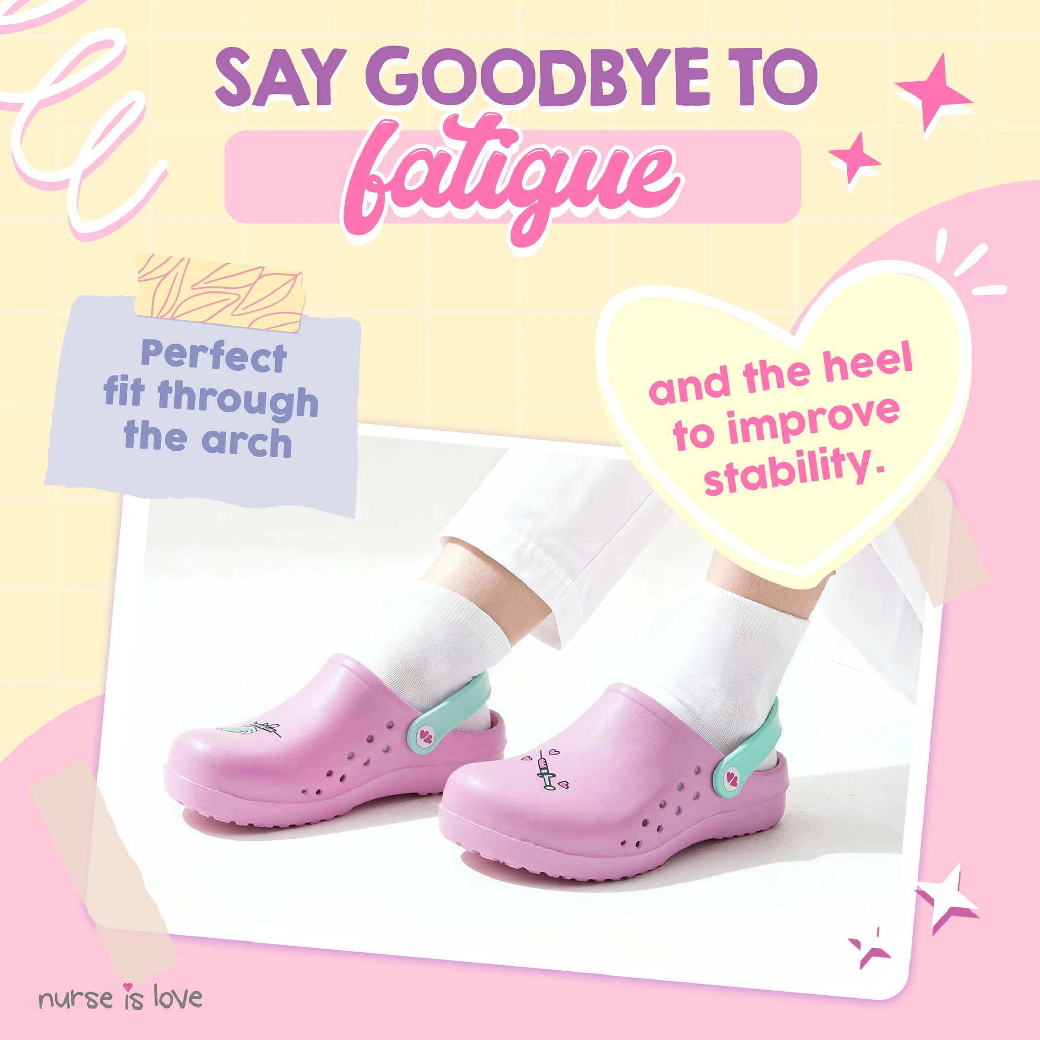 Pink Syringe Nurse Clogs