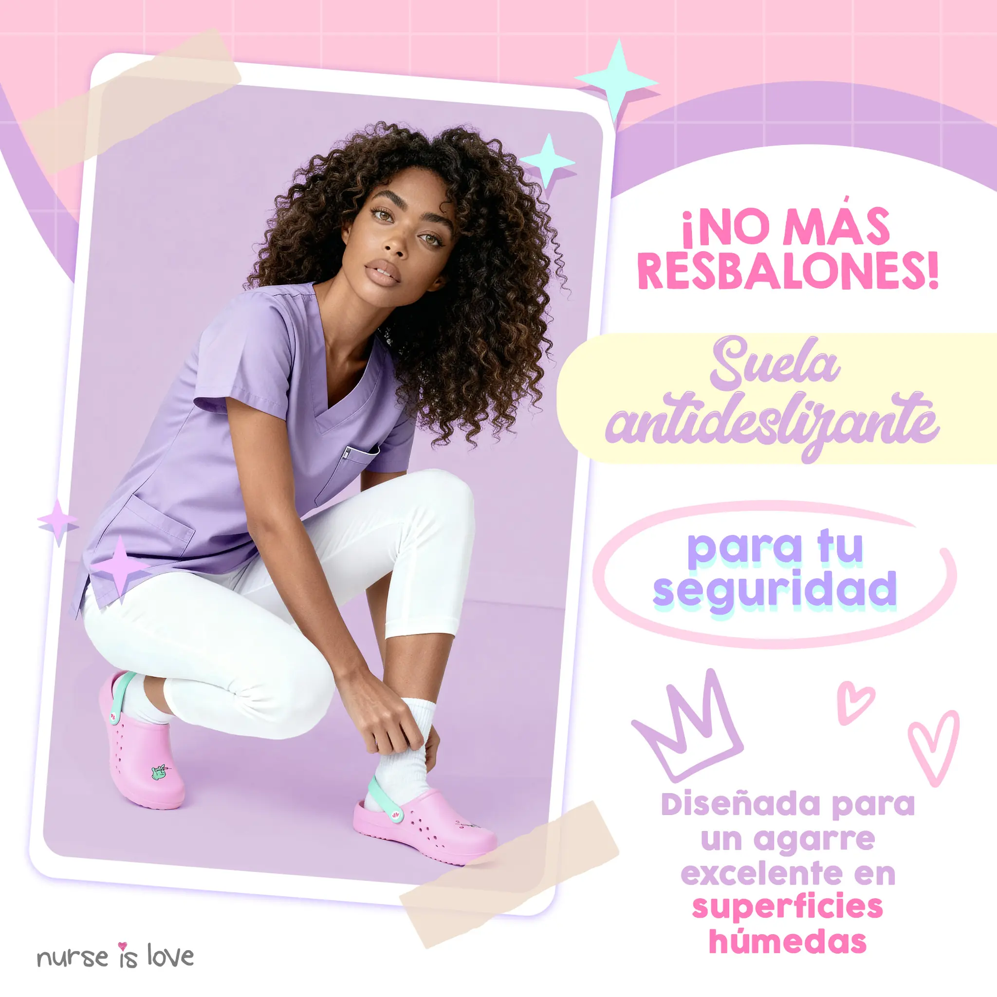 Zuecos para Enfermeras Rosa Jeringa