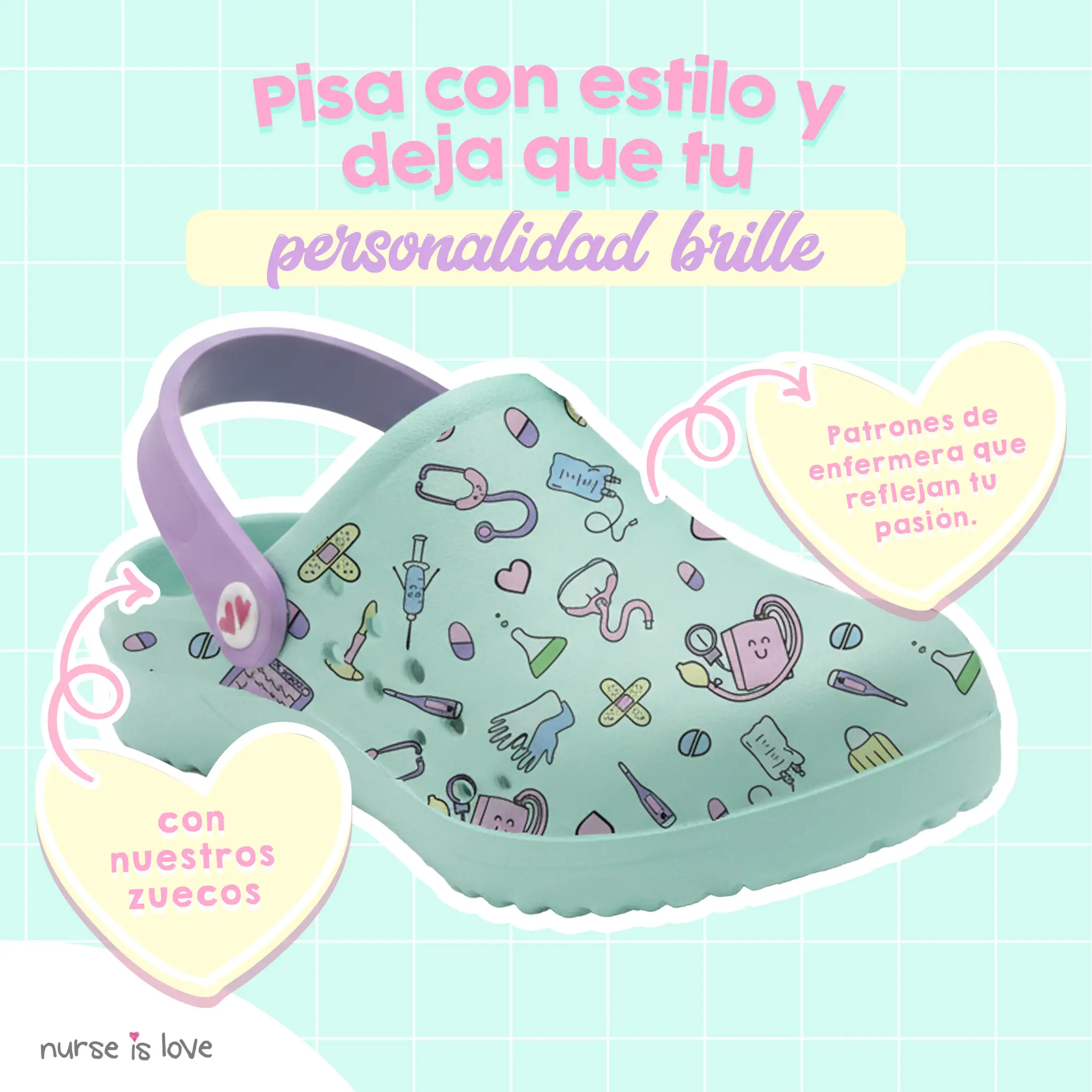 Zuecos para Enfermeras Aqua Instrumentos