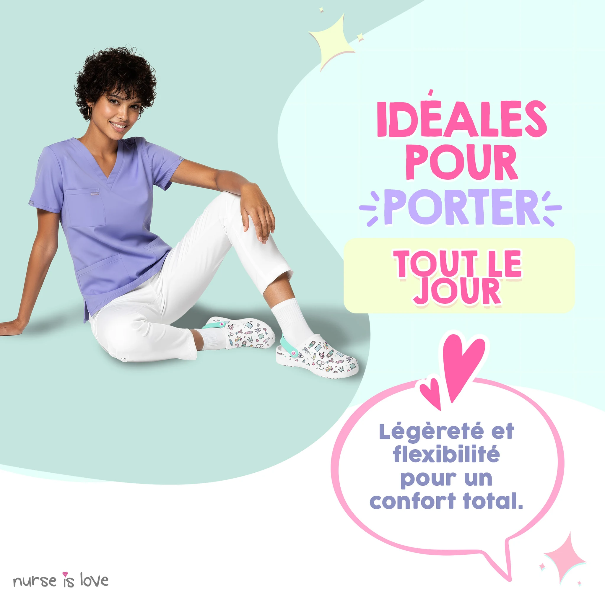 Sabots pour Infirmières Blanc Aqua