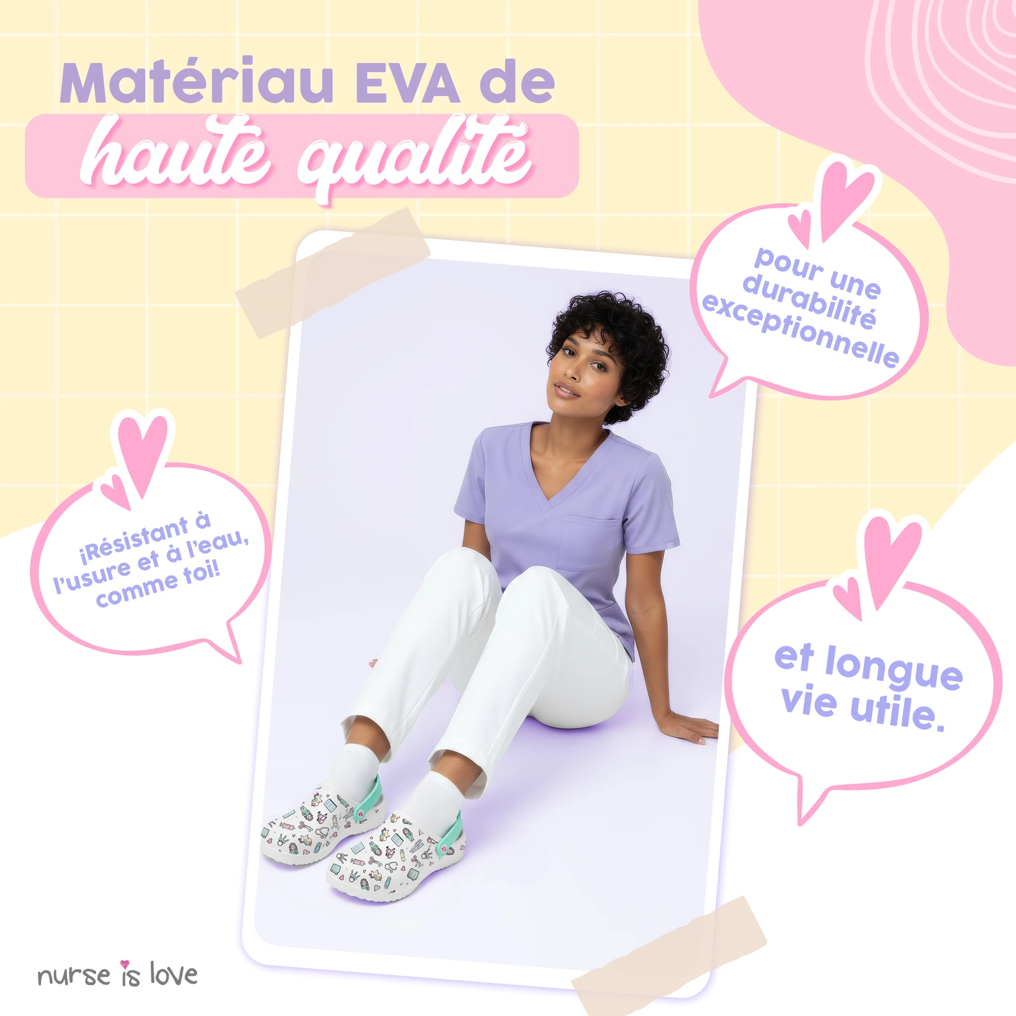 Sabots pour Infirmières Blanc Aqua