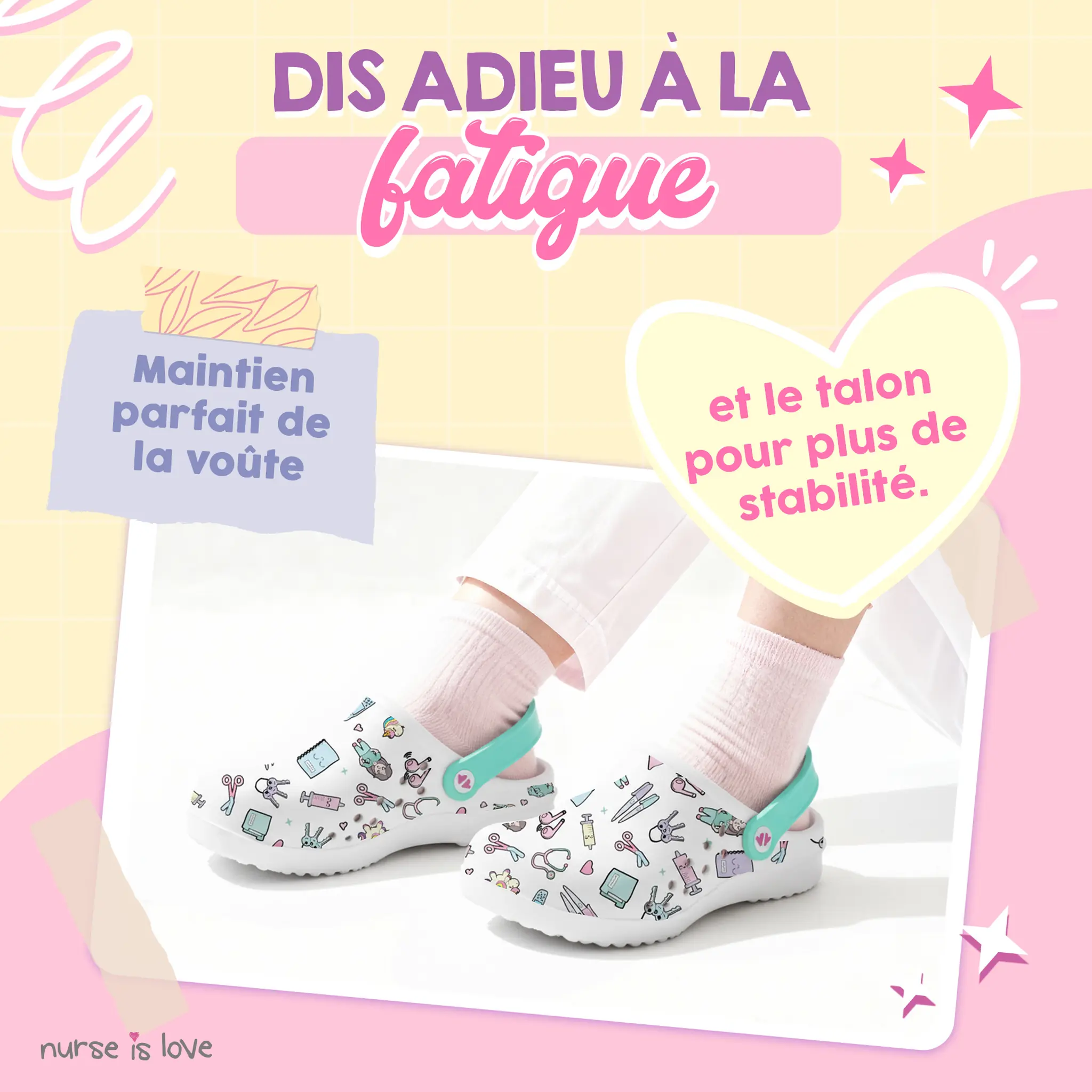 Sabots pour Infirmières Blanc Aqua