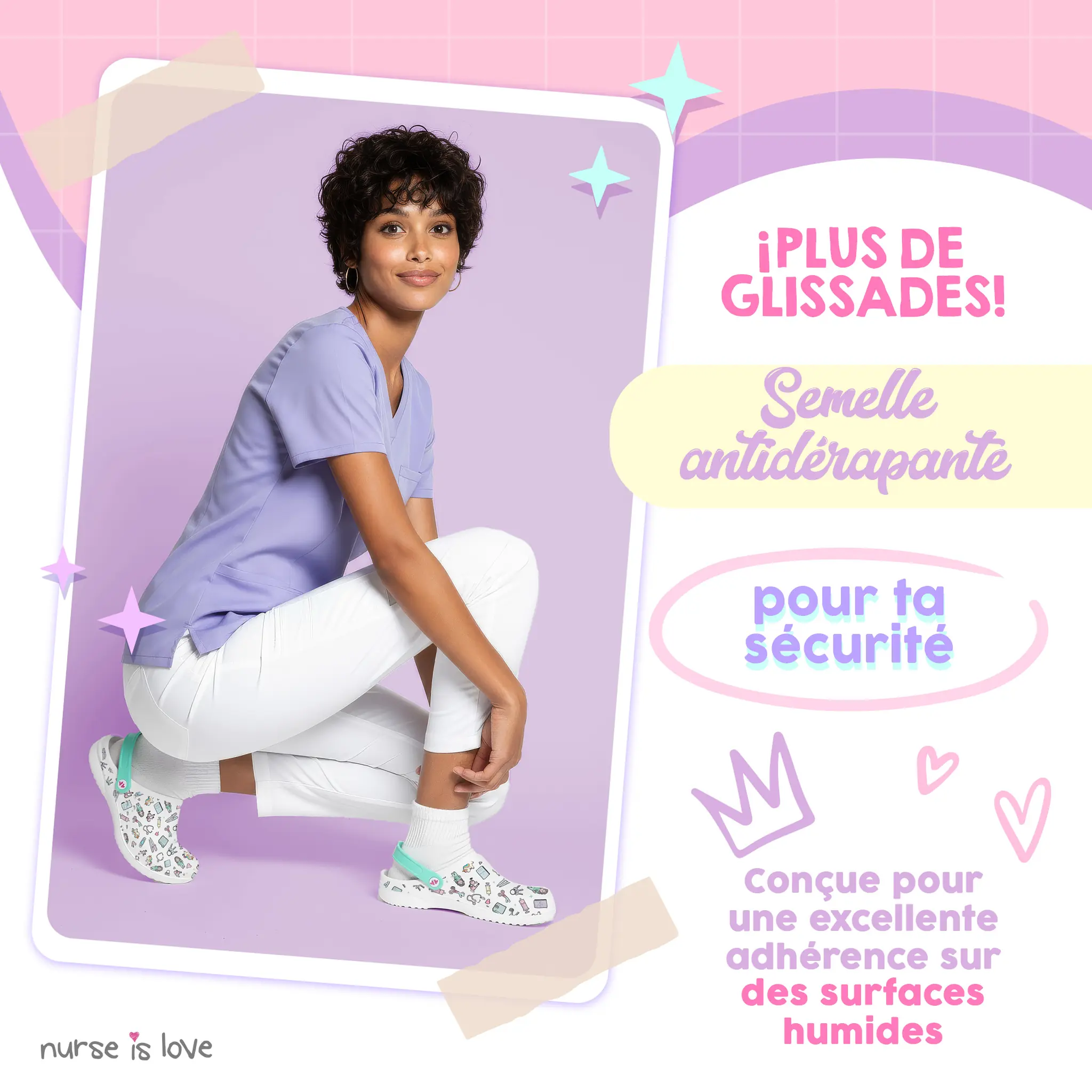 Sabots pour Infirmières Blanc Aqua