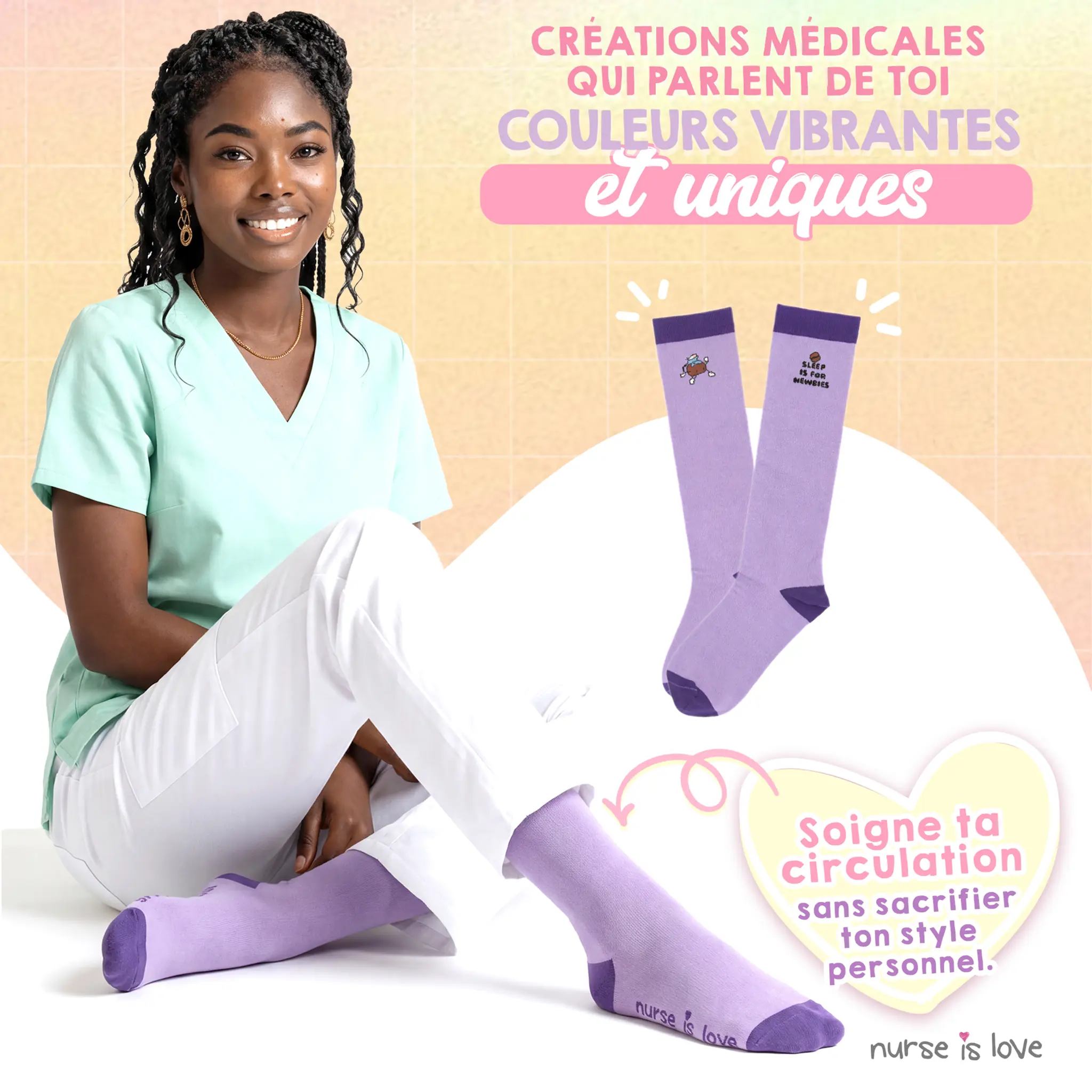 Chaussettes de Compression Café 