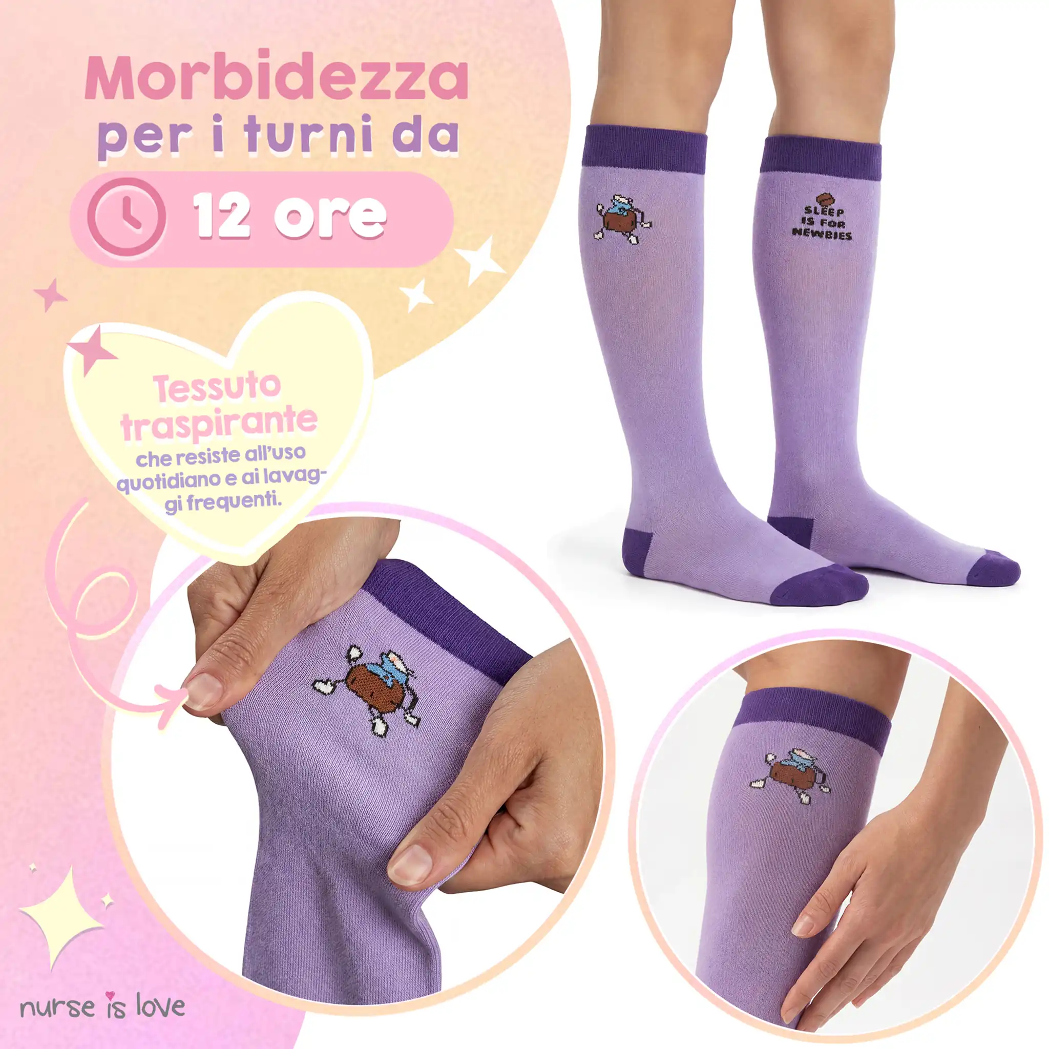 Calze a compressione Caffè