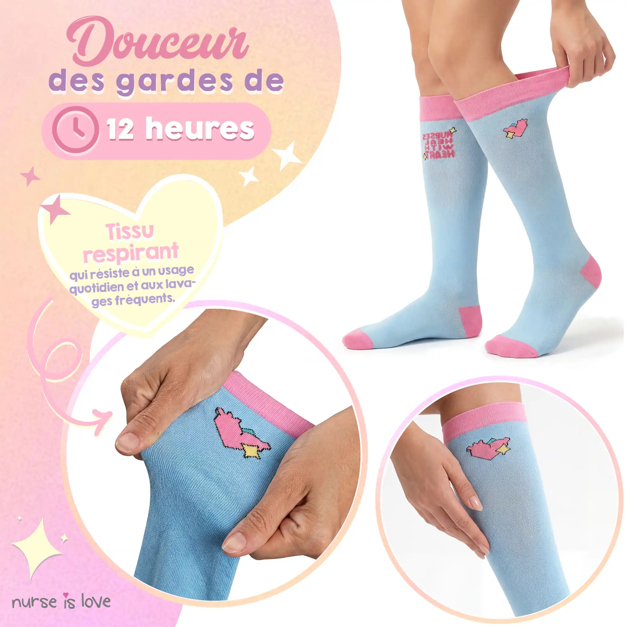 Chaussettes de Compression Cœur