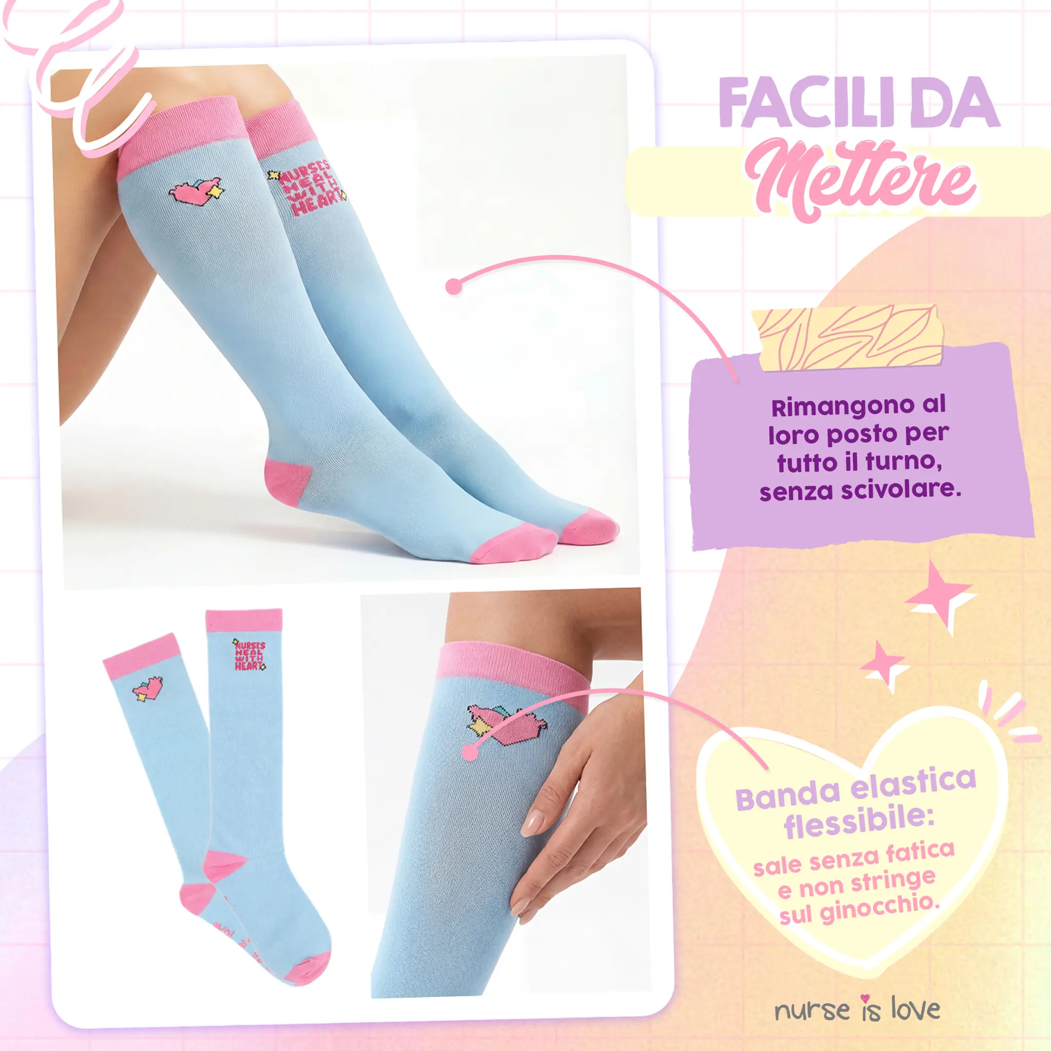 Calze a Compressione Cuore