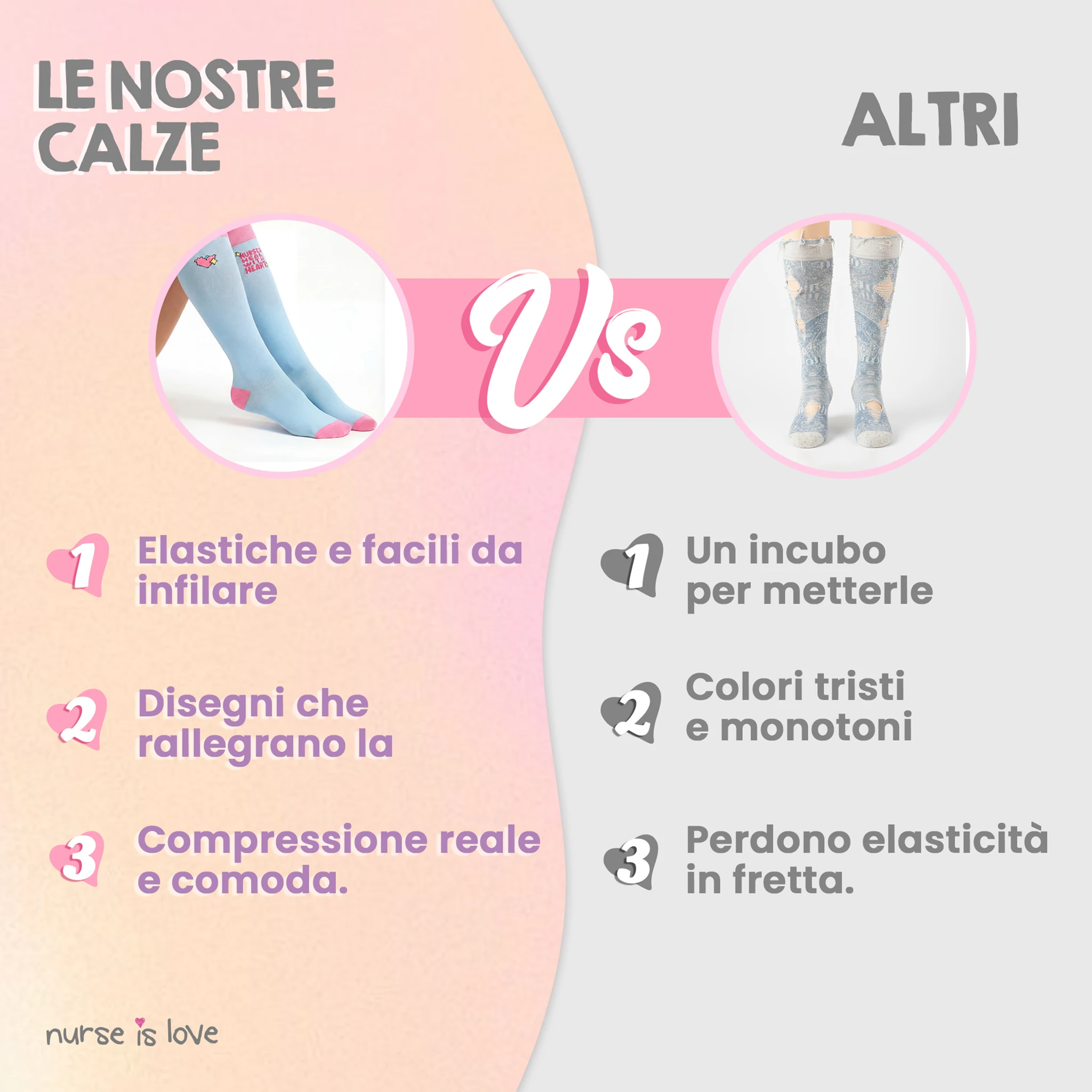 Calze a Compressione Cuore