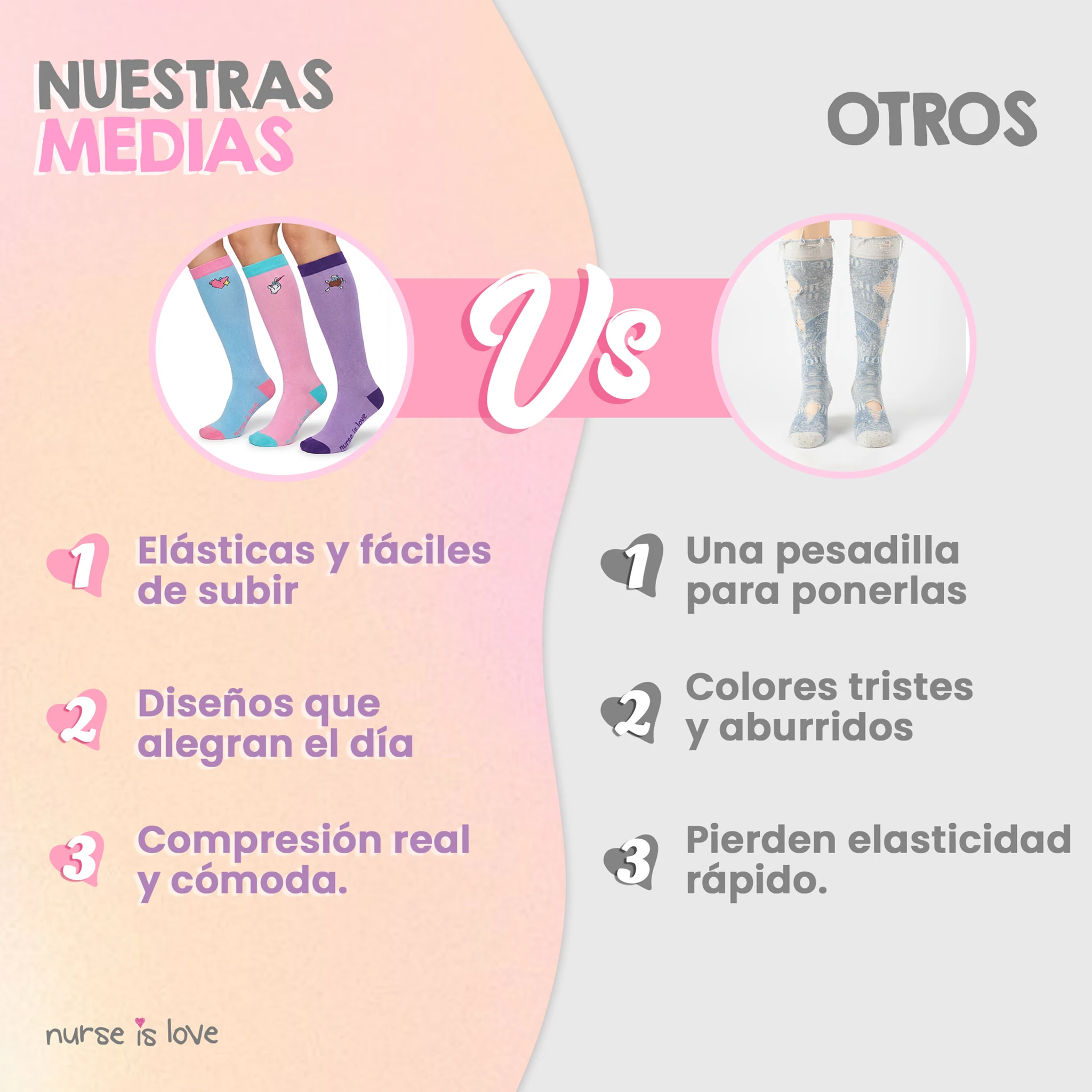 Set Medias de Compresión Diseño con Dibujos (3 uds.)