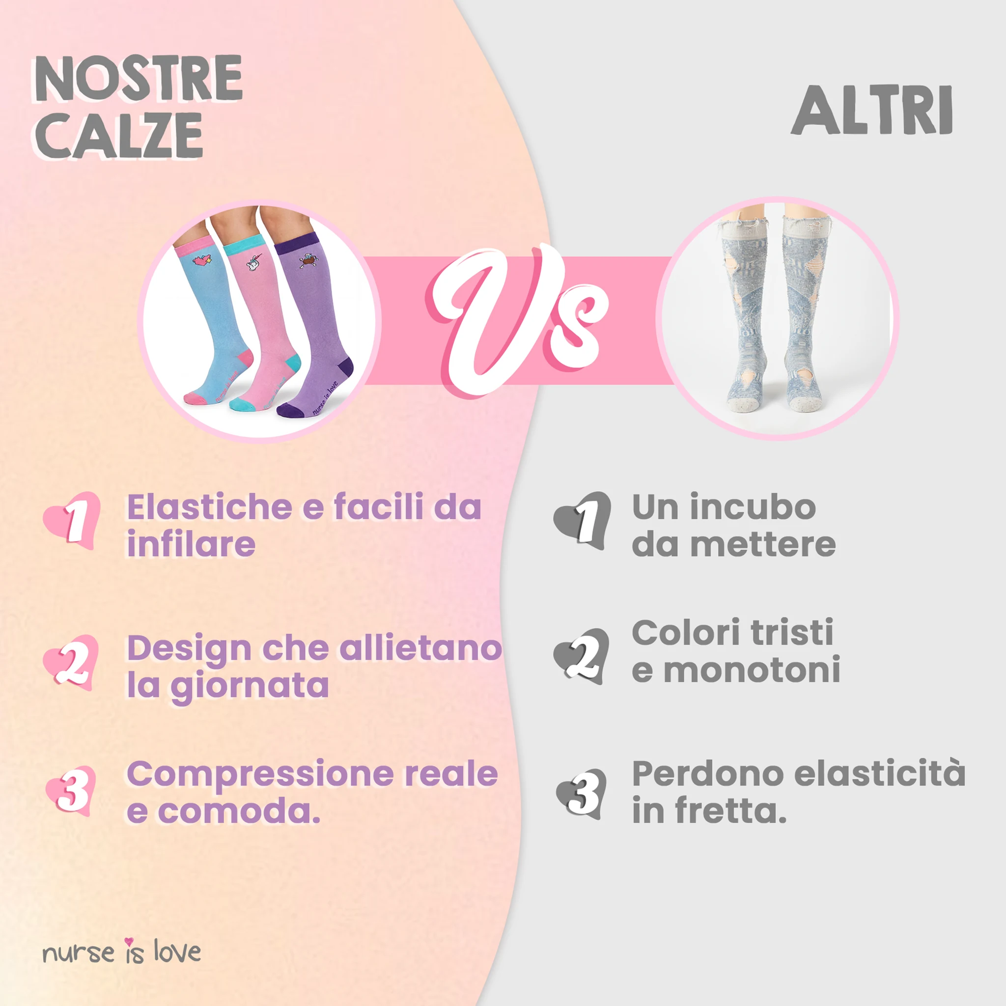 Set Calze a Compressione Design con Disegni (3 pz.)
