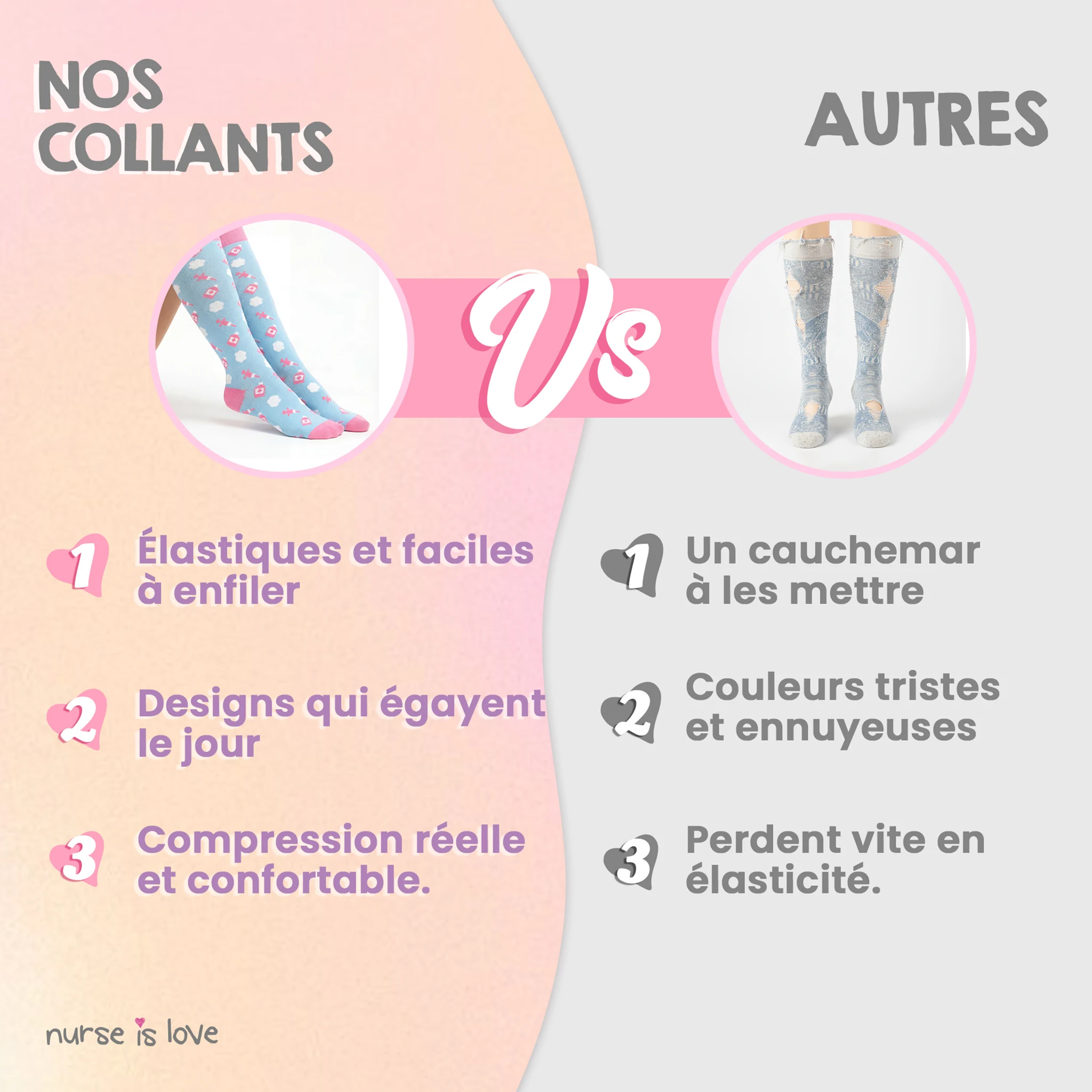 Chaussettes de compression Nuages