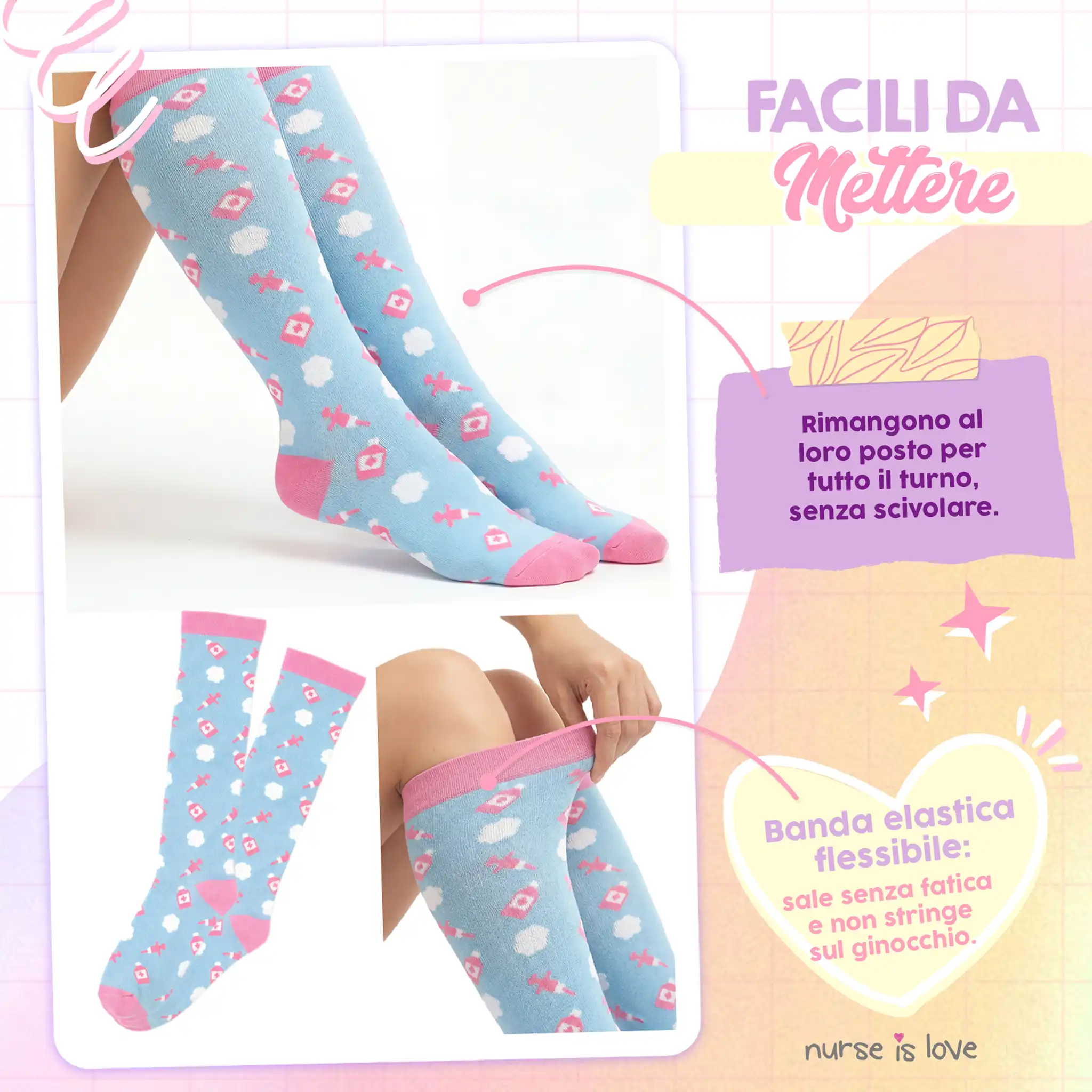 Calze a compressione Nuvole