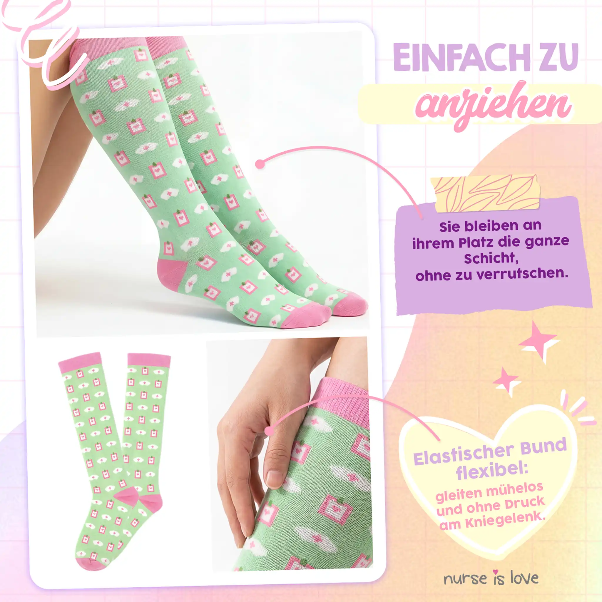 Kompressionsstrümpfe Grün