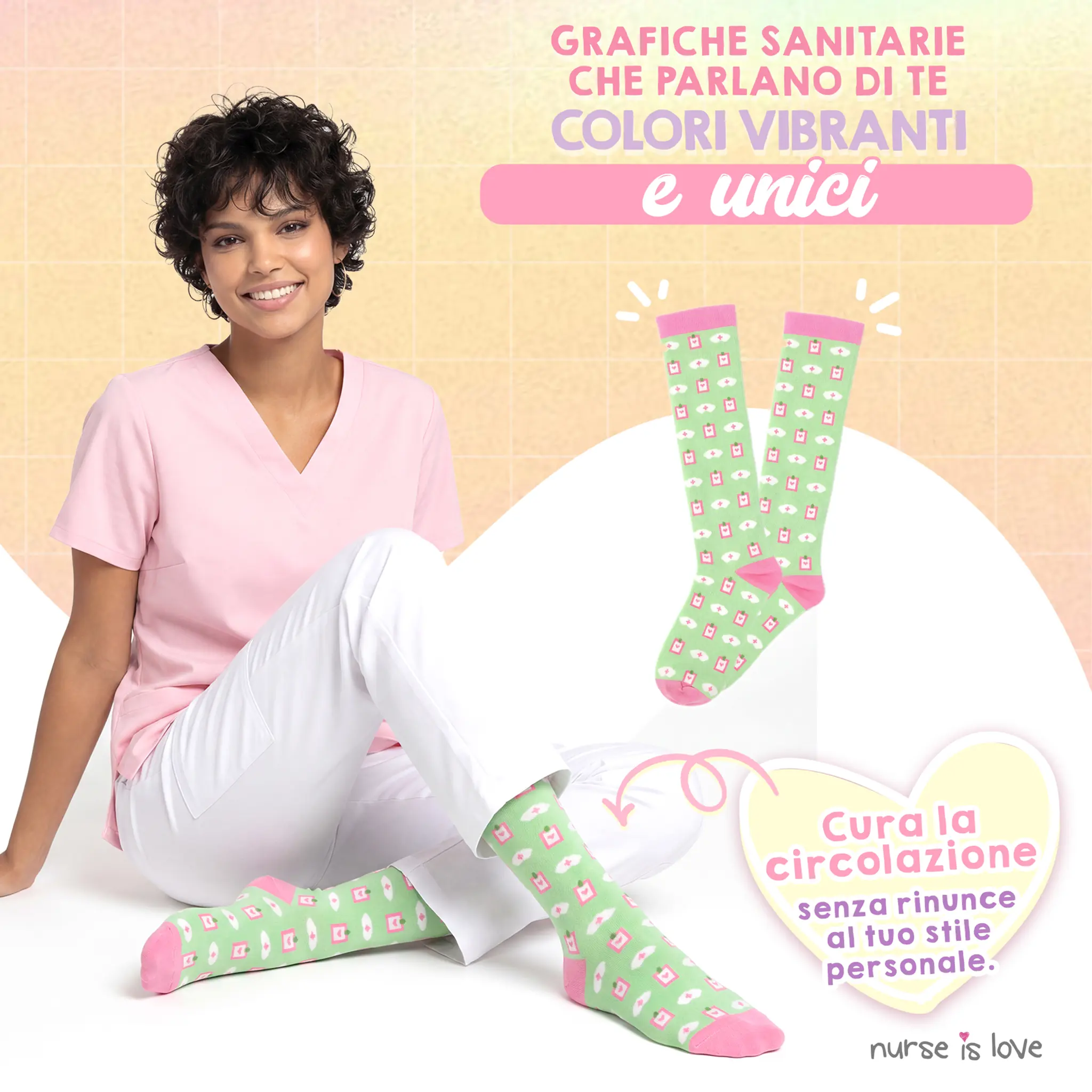 Calze a compressione verde